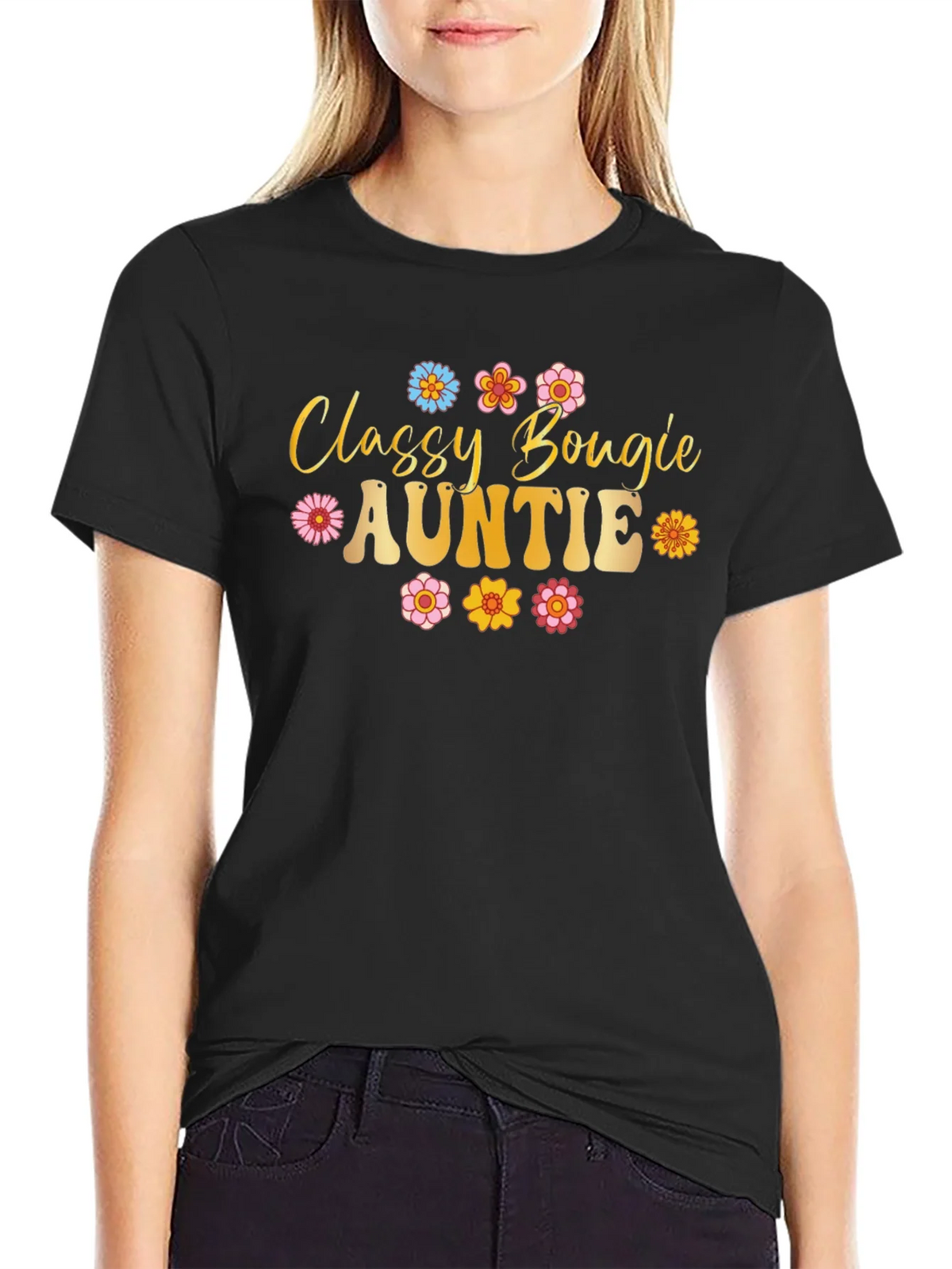 Classy Bougie Auntie Black T-Shirt product image 2