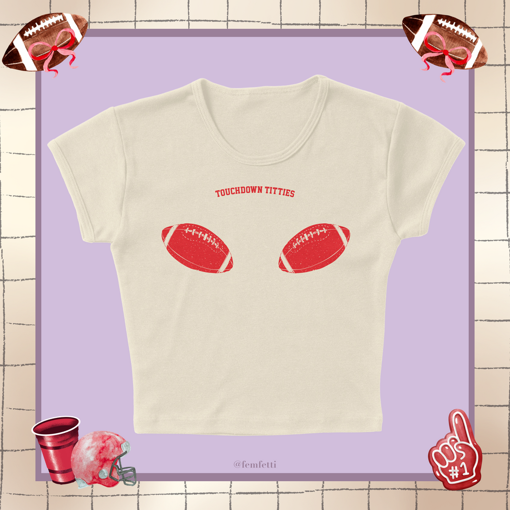 Perky Touchdowns Micro Rib Baby Tee product image 1