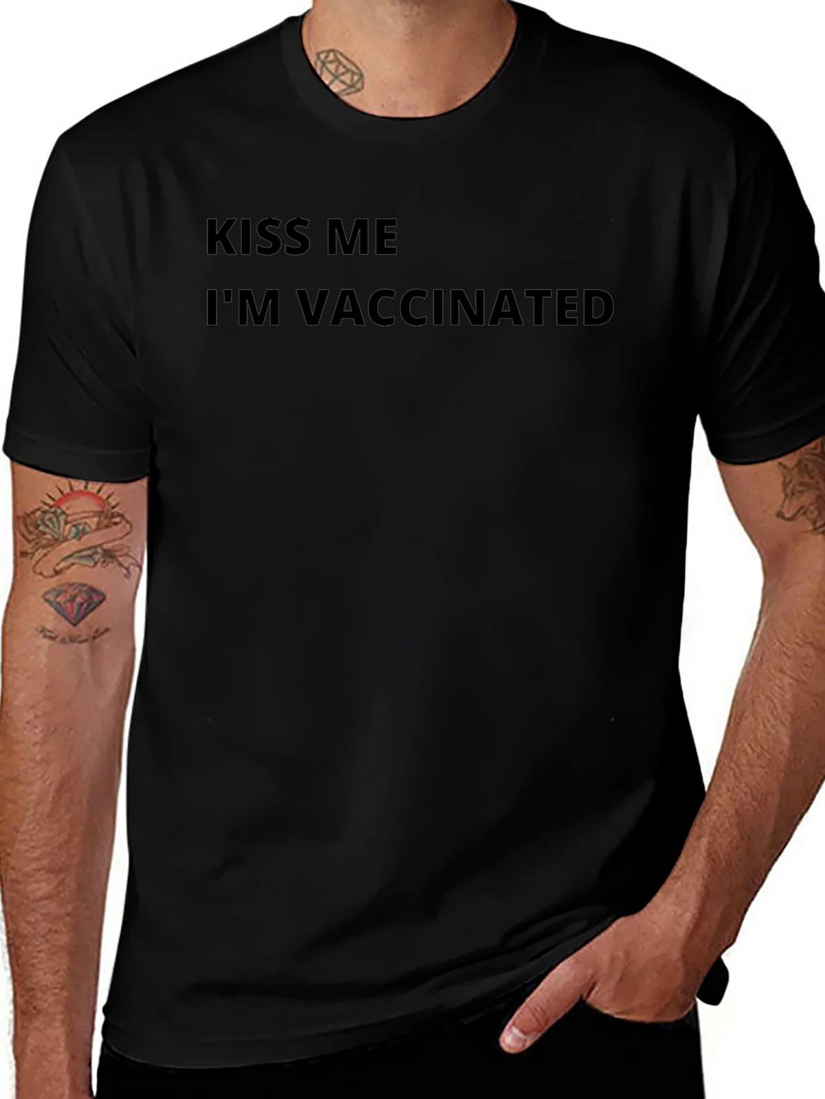 Kiss Me Im Vaccinated Graphic T-Shirt product image 1