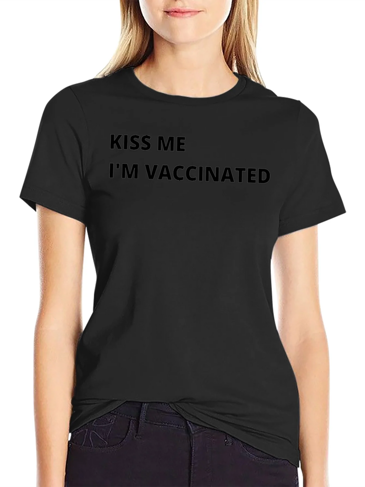 Kiss Me Im Vaccinated Graphic T-Shirt product image 2