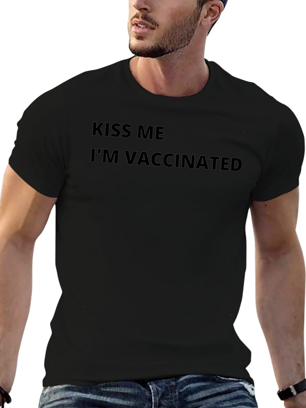 Kiss Me Im Vaccinated Graphic T-Shirt product image 6