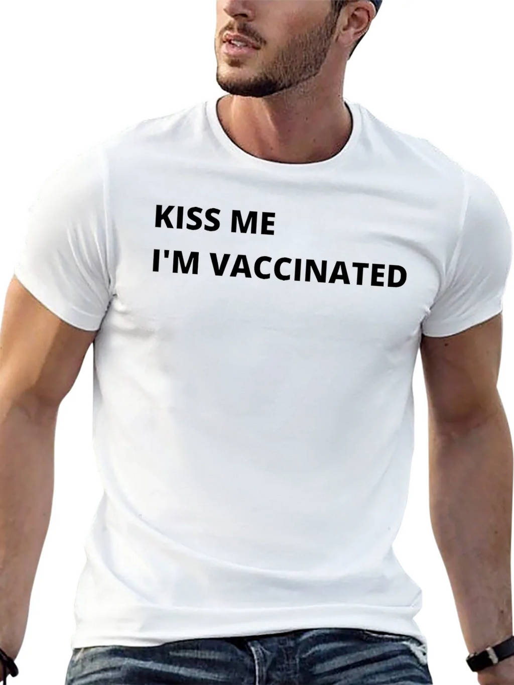 Kiss Me Im Vaccinated Graphic T-Shirt product image 12