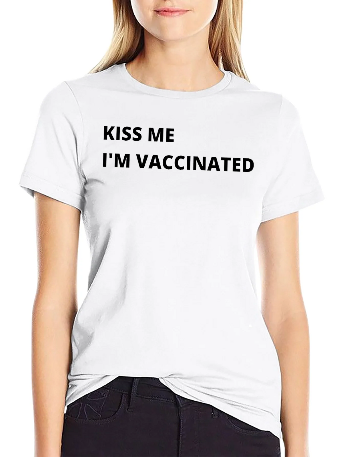 Kiss Me Im Vaccinated Graphic T-Shirt product image 8