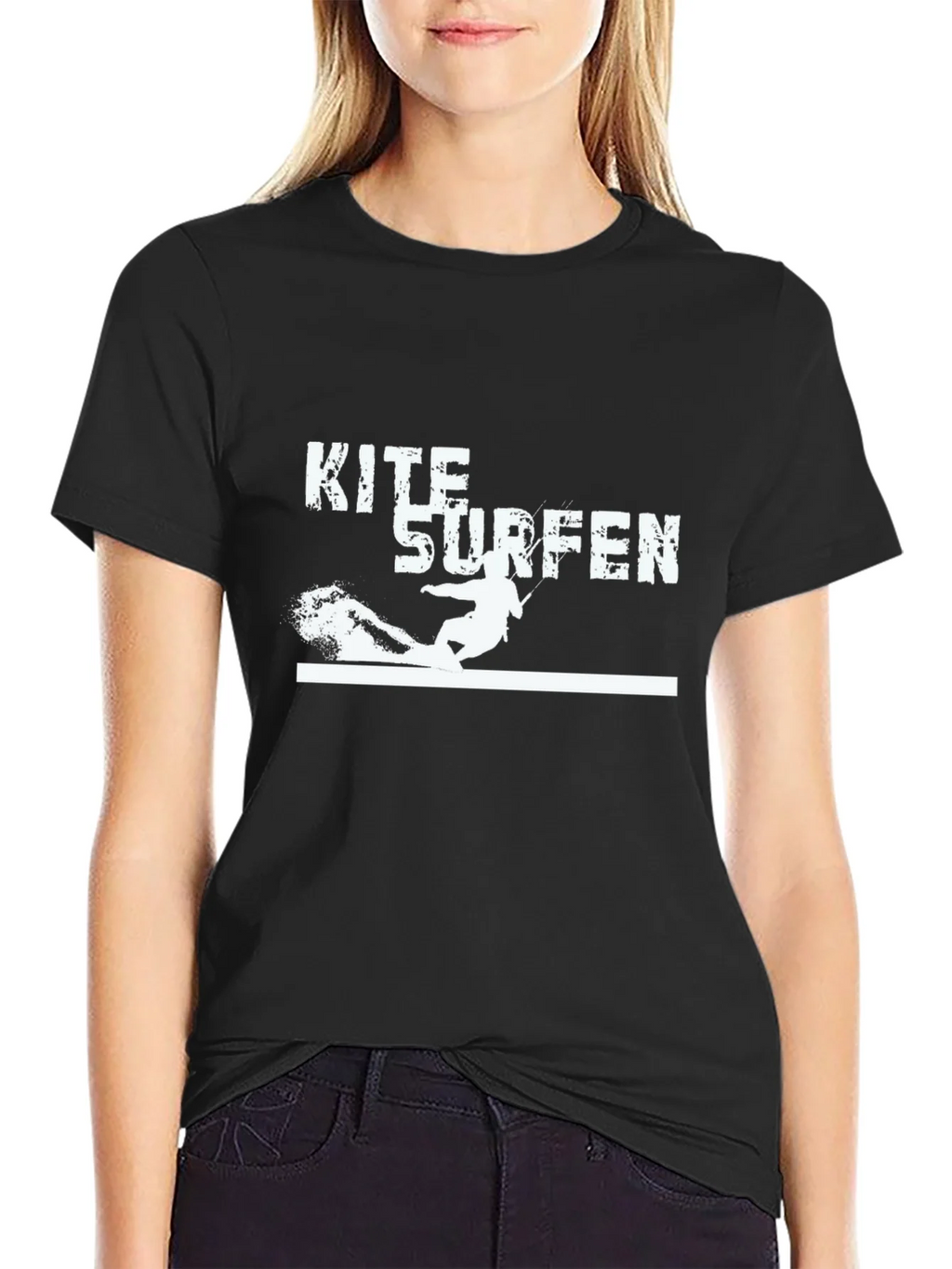 Kite Surfen Black T-Shirt - Water Sports Tee product image 2