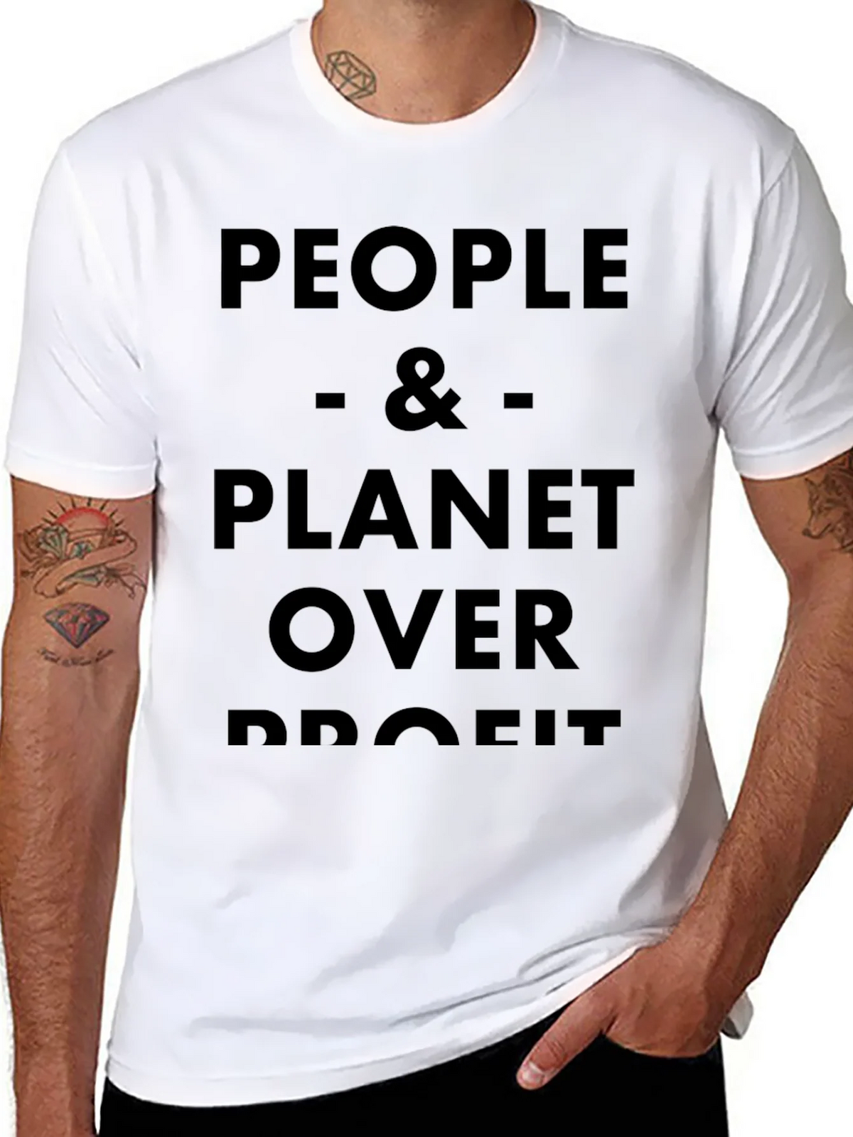 People & Planet Over Profit T-Shirt product image 5