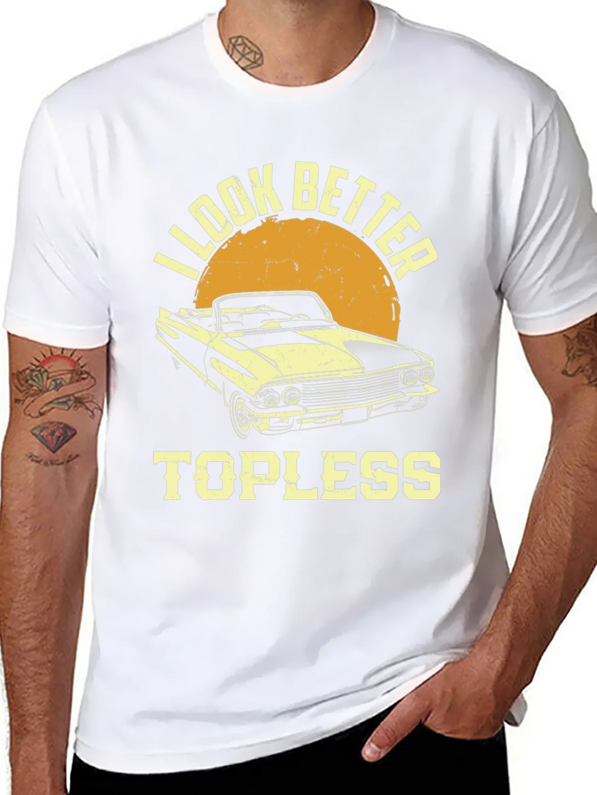 I Look Better Topless Car T-Shirt product image 7