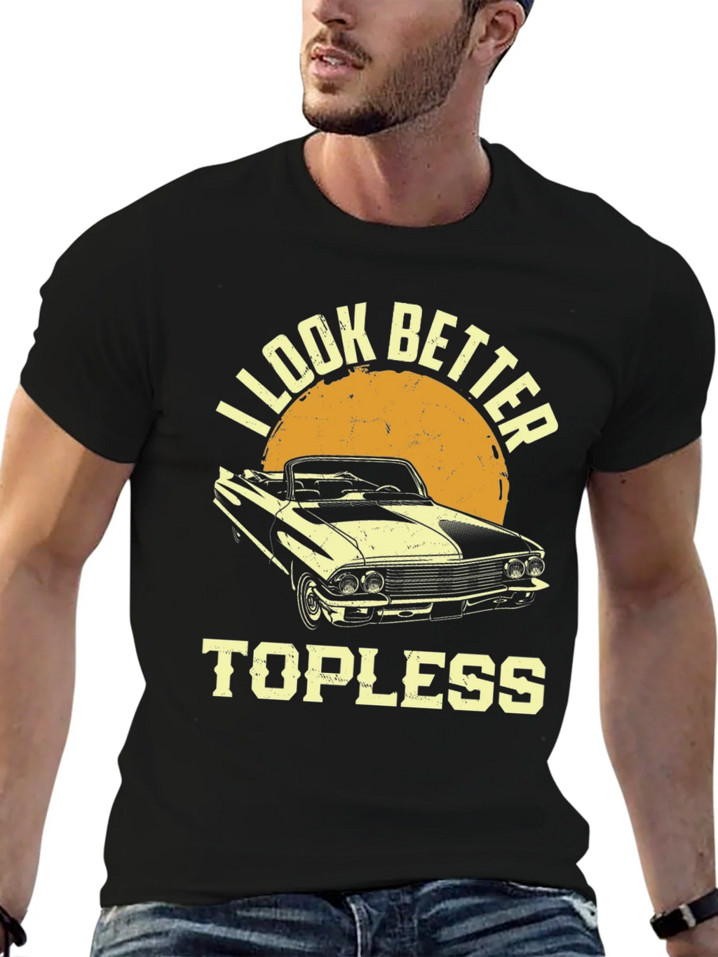 I Look Better Topless Car T-Shirt product image 6