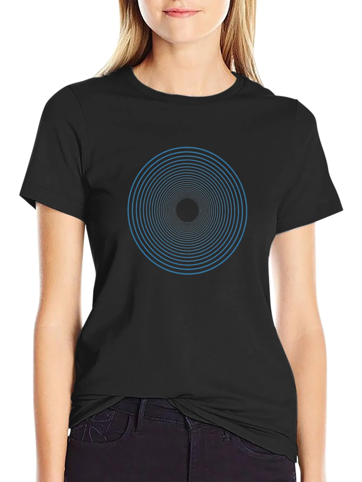 Hypnotic Circle Graphic Tee - Mens Black T-Shirt product image 2