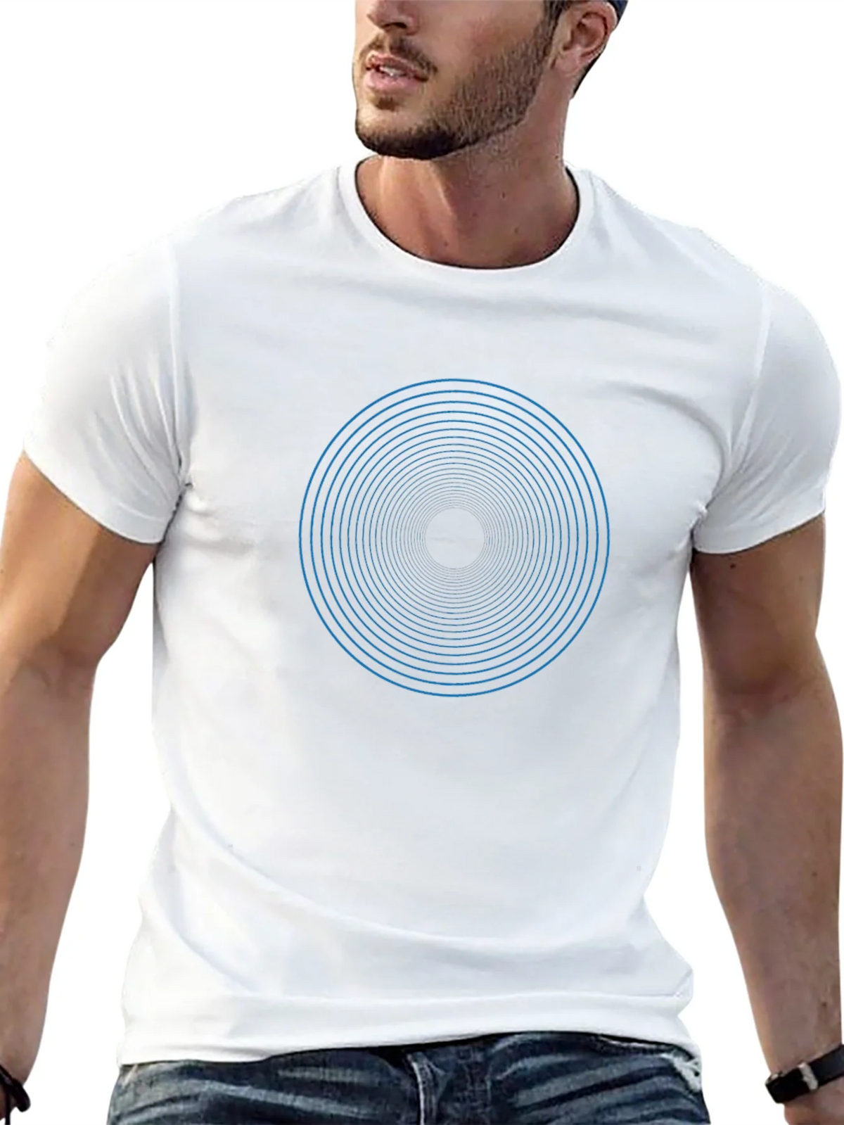 Hypnotic Circle Graphic Tee - Mens Black T-Shirt product image 10