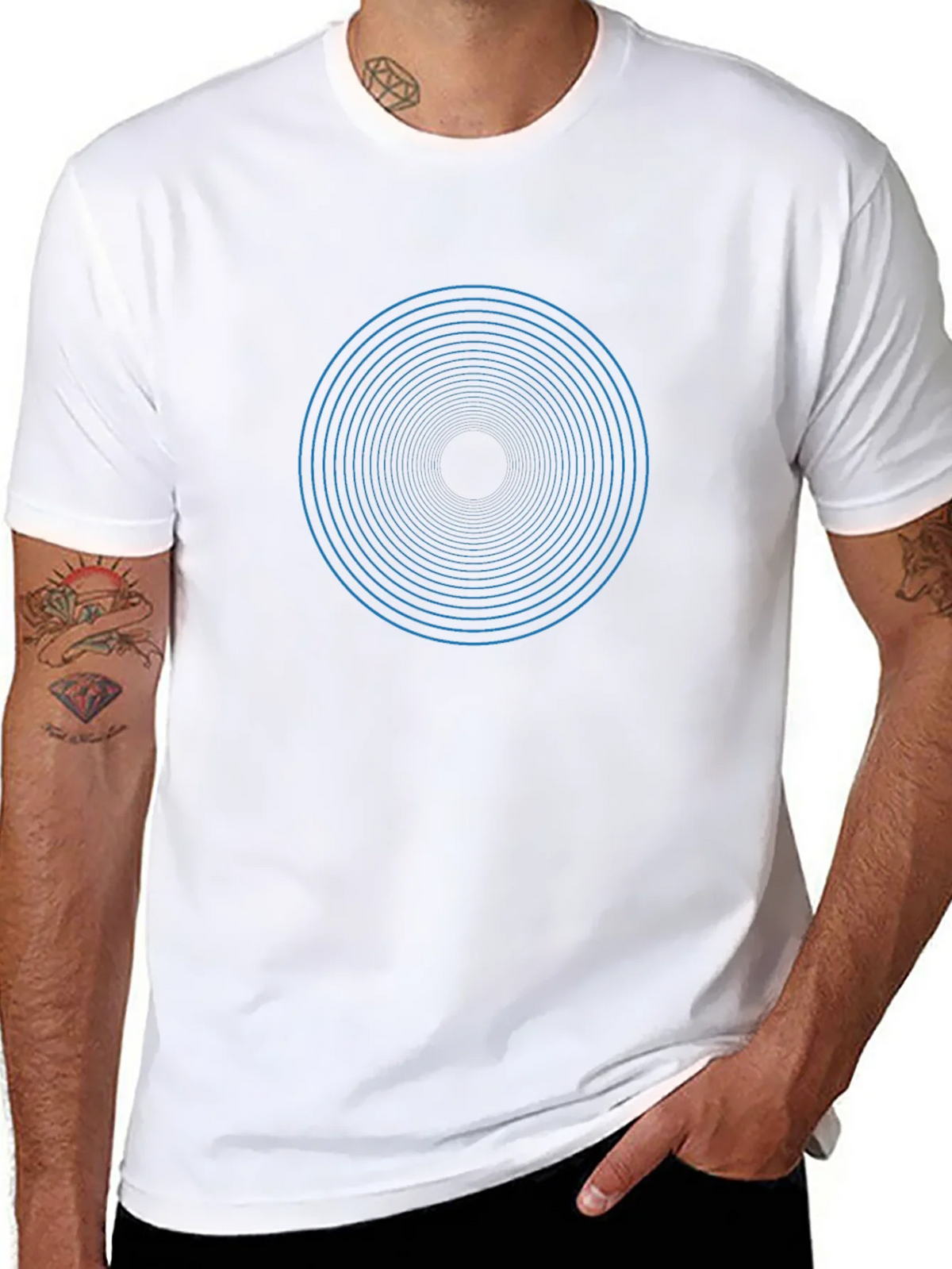 Hypnotic Circle Graphic Tee - Mens Black T-Shirt product image 5