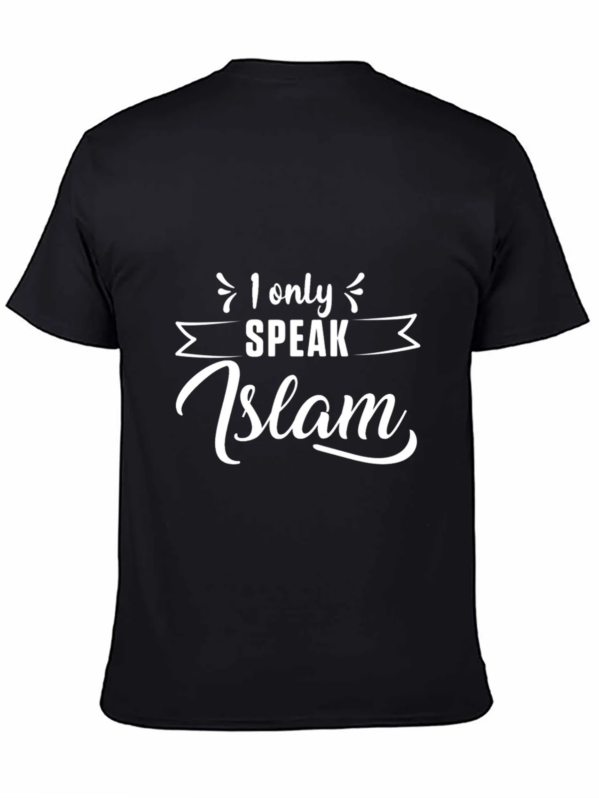 I Only Speak Islam T-Shirt - Mens Black Graphic Tee product image 4