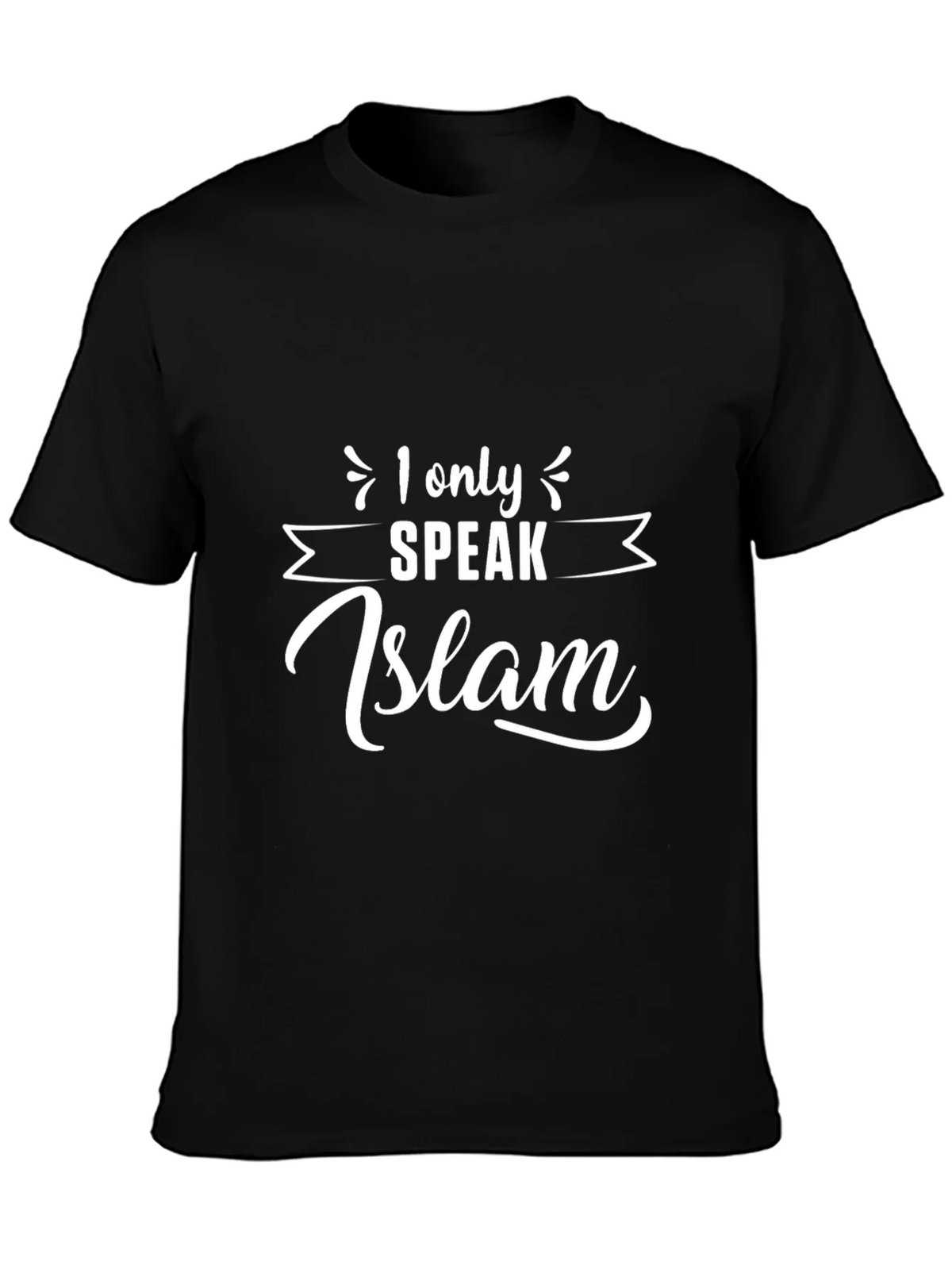 I Only Speak Islam T-Shirt - Mens Black Graphic Tee product image 3