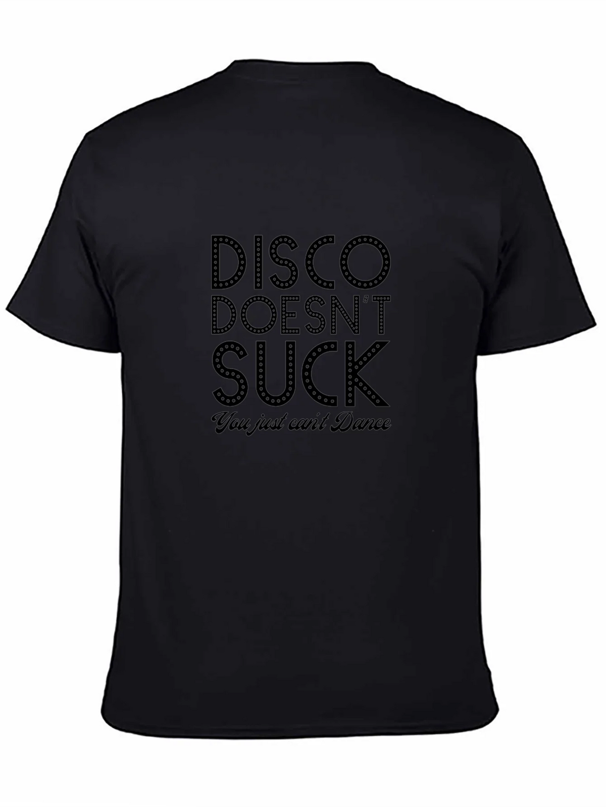 Disco Doesnt Suck Mens Black Tee product image 4