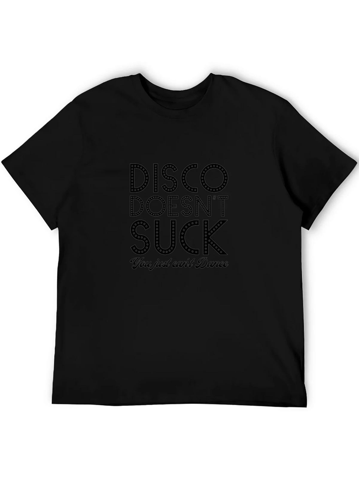 Disco Doesnt Suck Mens Black Tee product image 5