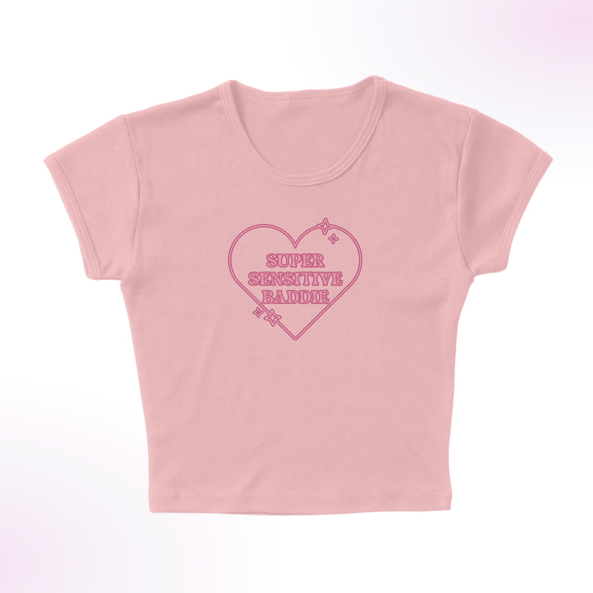 Sensitive Baddie Micro Rib Baby Tee product image 1