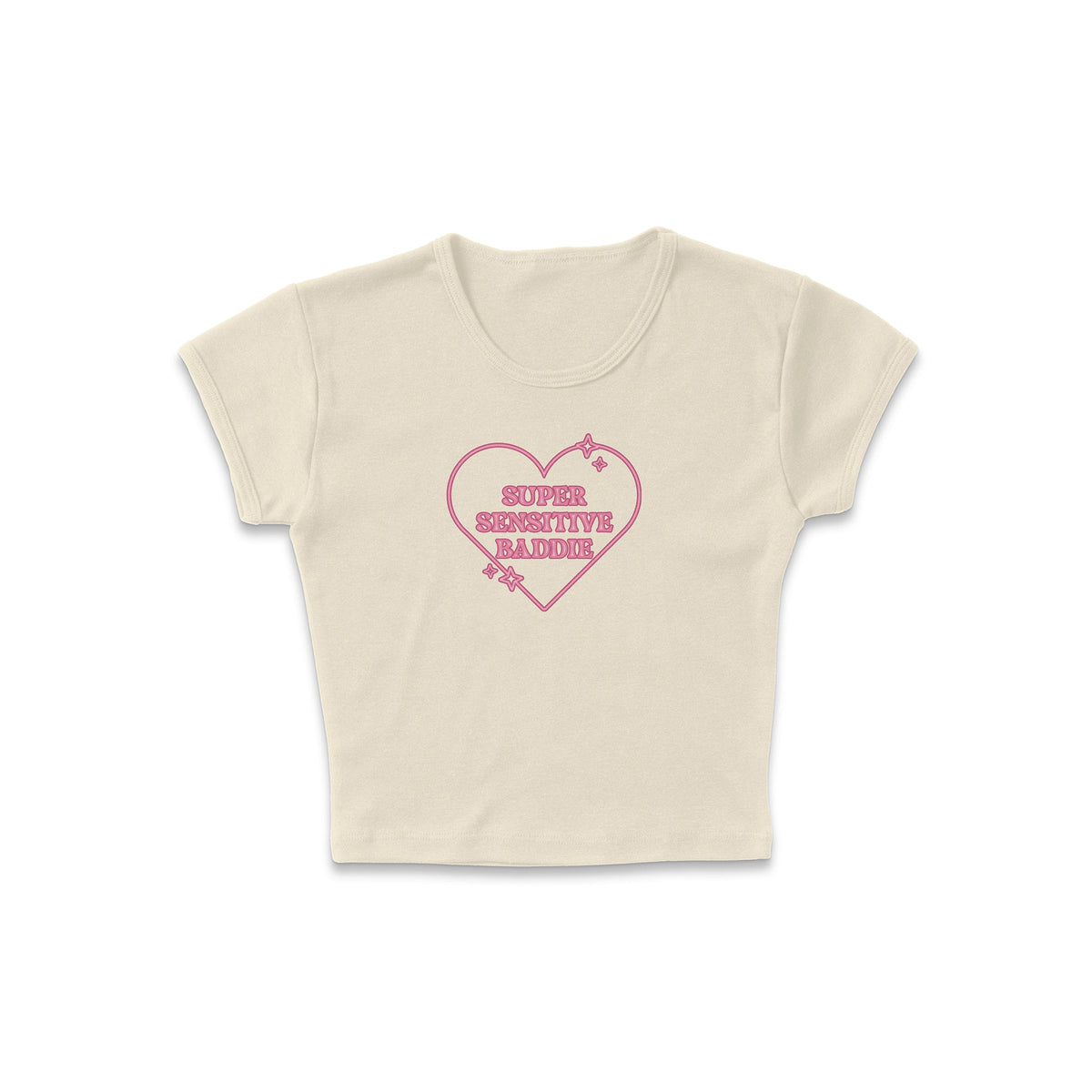 Sensitive Baddie Micro Rib Baby Tee product image 4