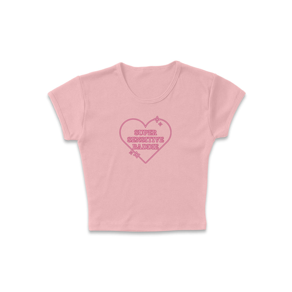 Sensitive Baddie Micro Rib Baby Tee product image 3