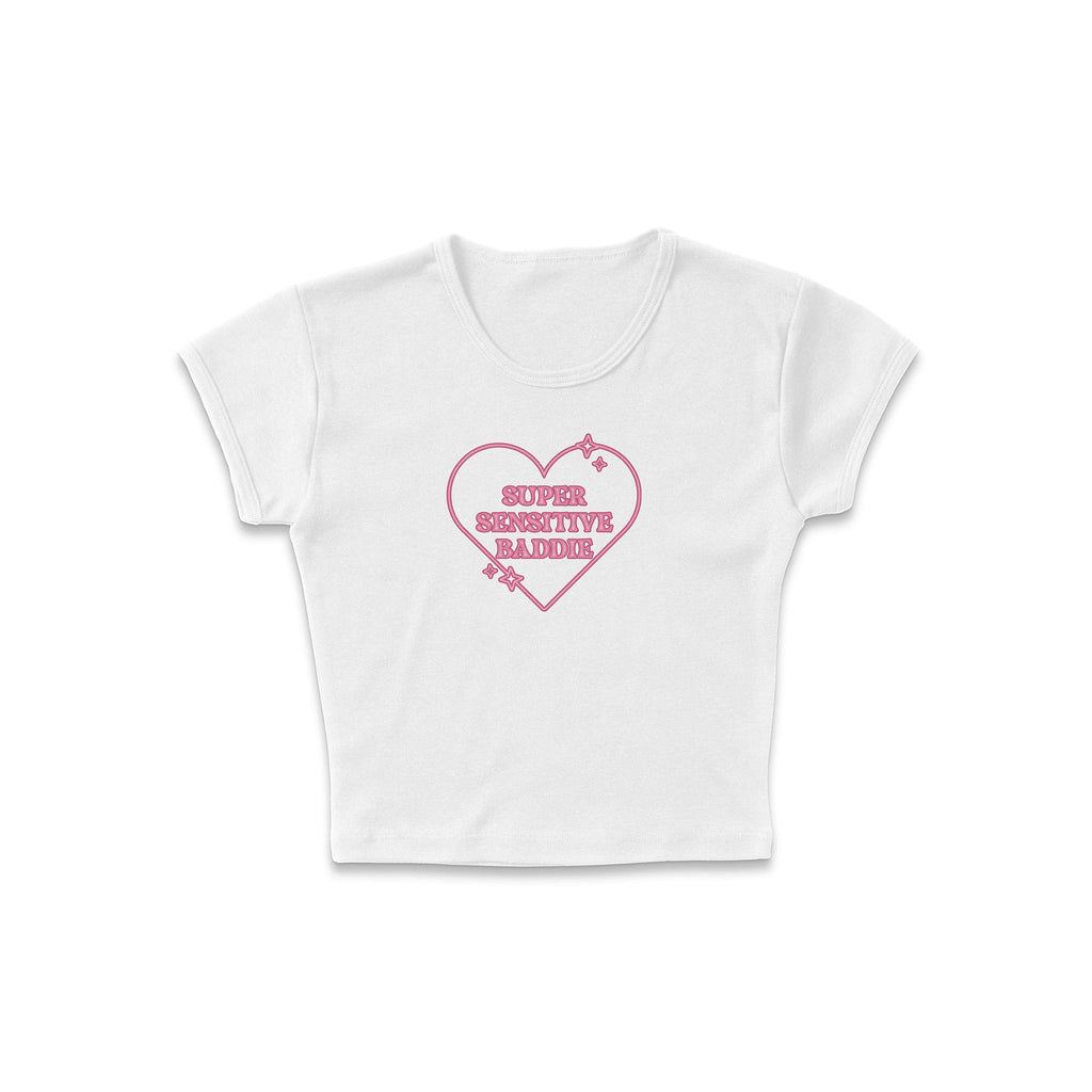Sensitive Baddie Micro Rib Baby Tee product image 5