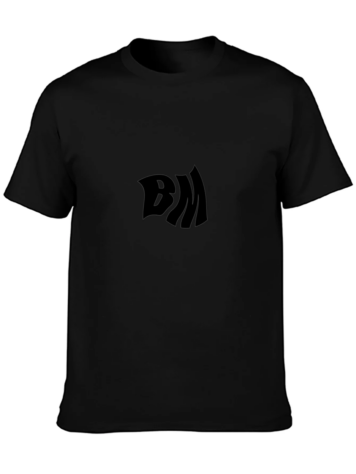Black T-Shirt with Distorted BM Logo product image 3