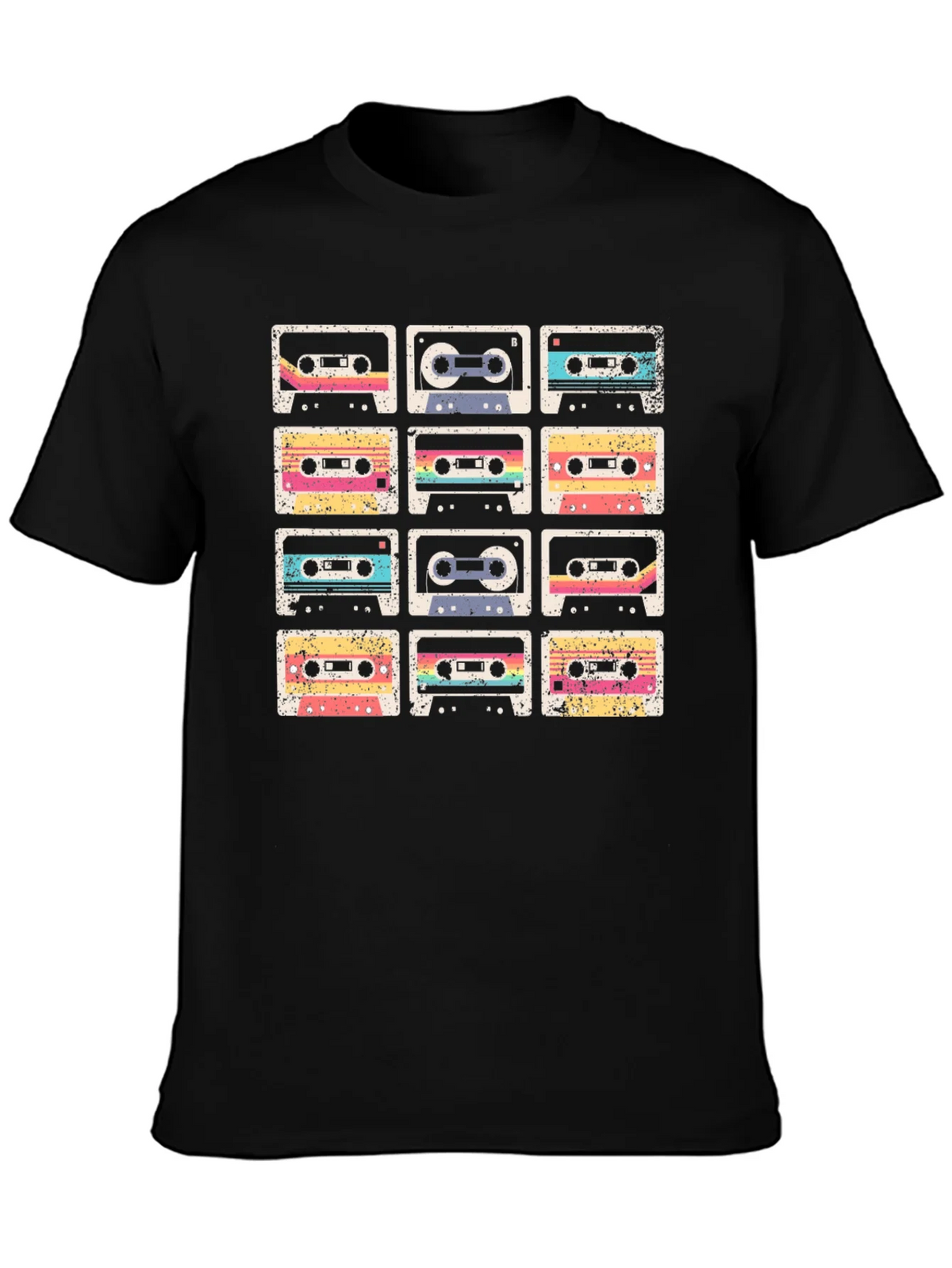 Retro Cassette Tape Grid Graphic Tee product image 2