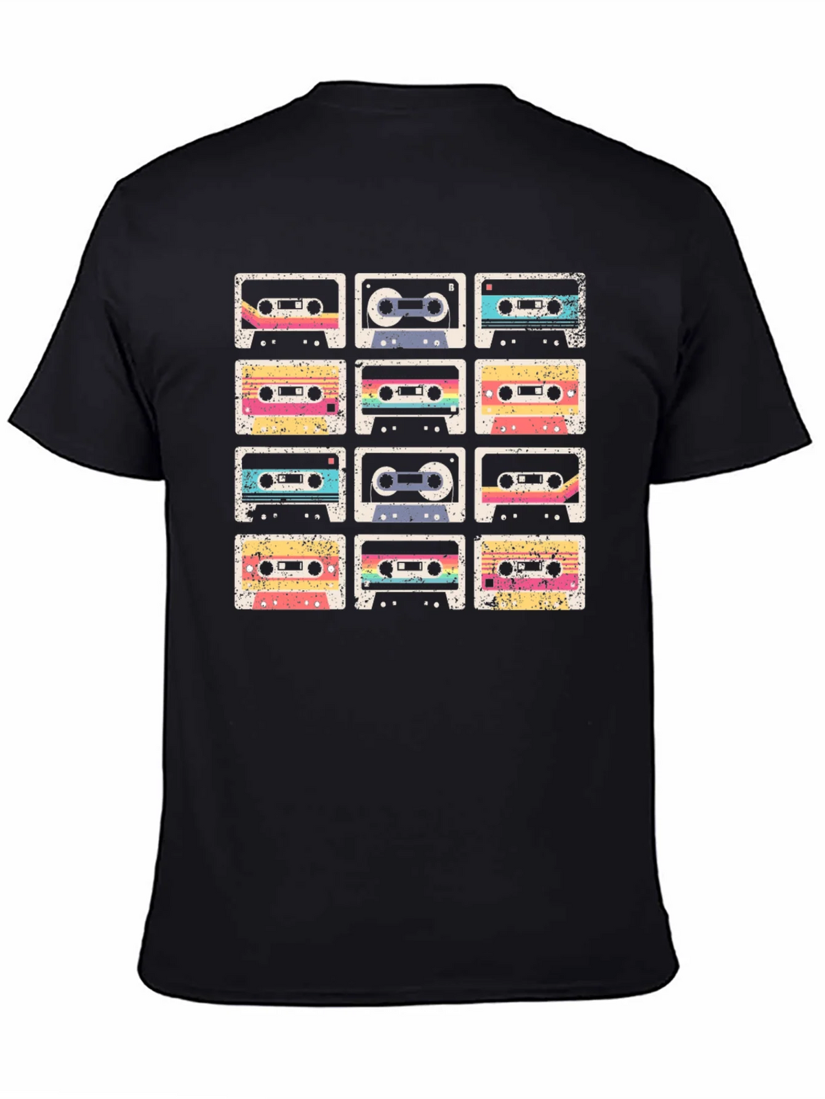Retro Cassette Tape Grid Graphic Tee product image 3