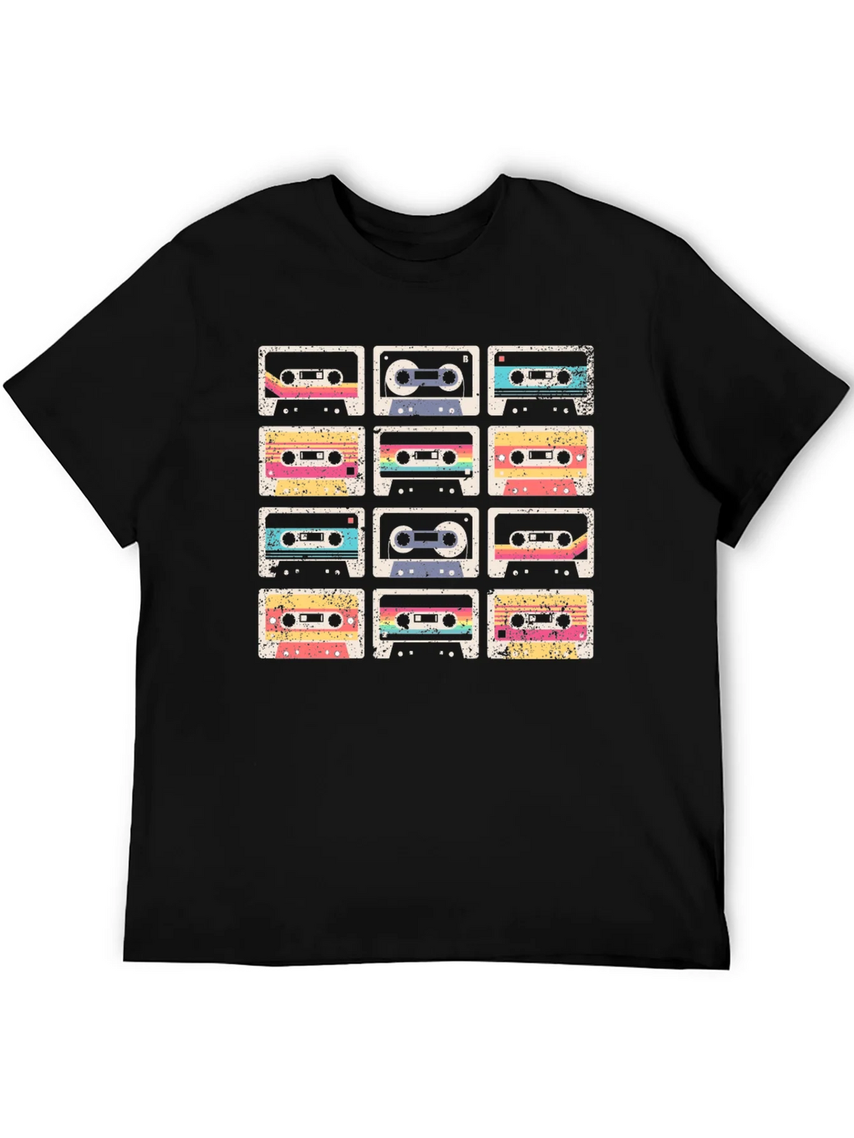 Retro Cassette Tape Grid Graphic Tee product image 4