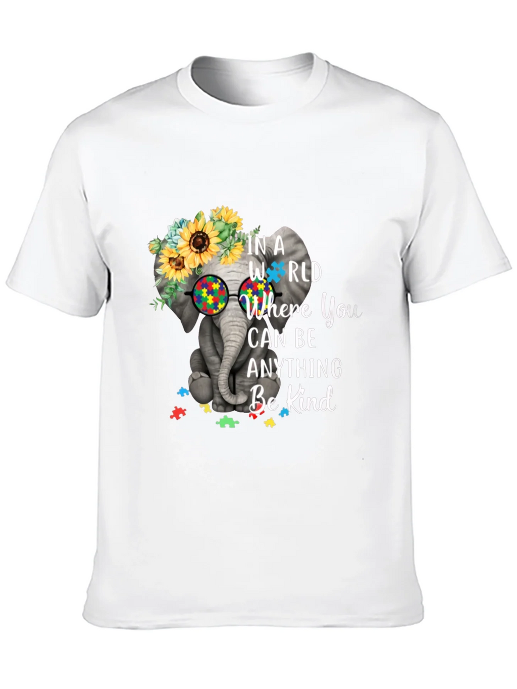 Elephant Autism Awareness T-Shirt Be Kind product image 9