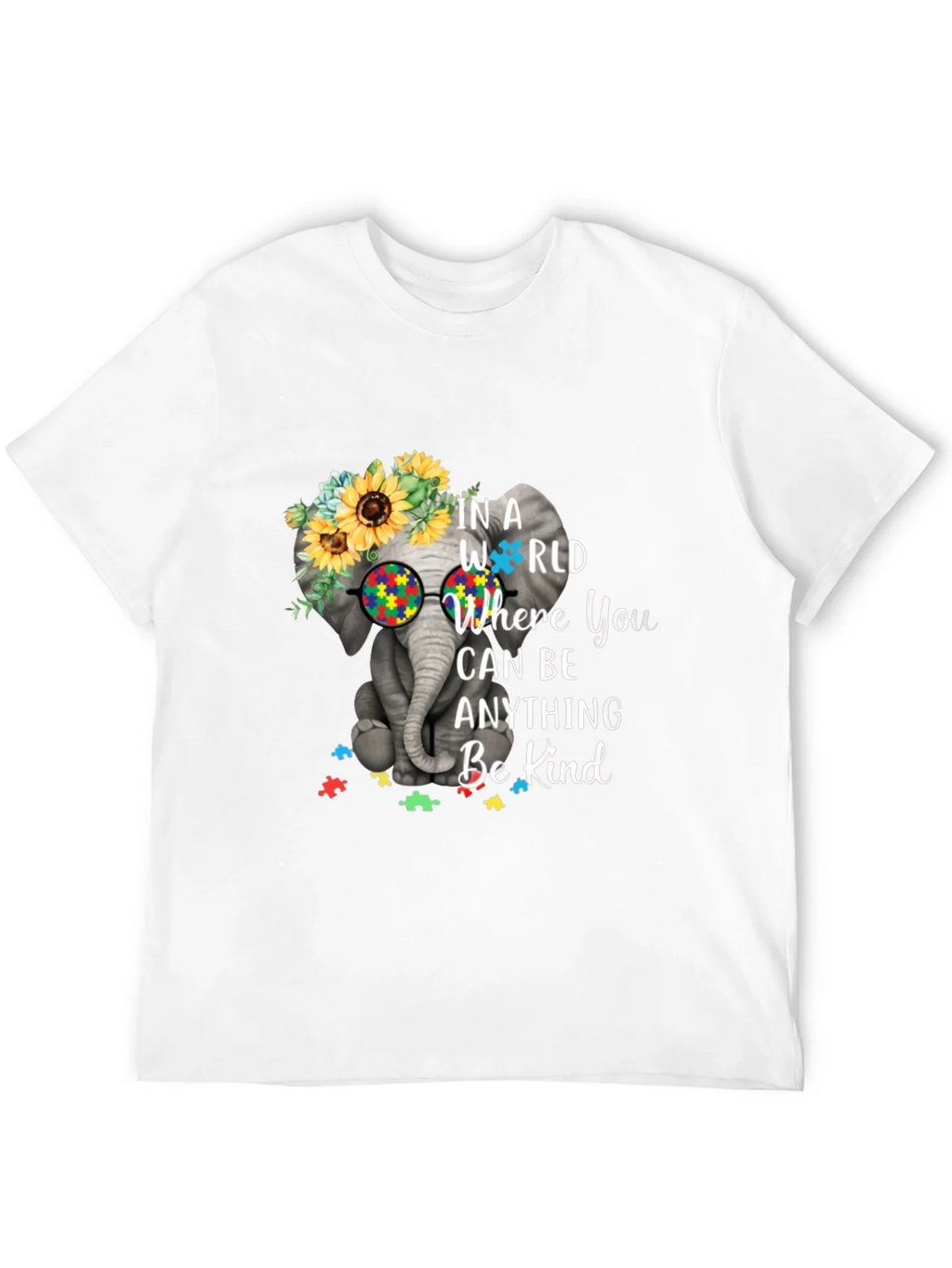 Elephant Autism Awareness T-Shirt Be Kind product image 10
