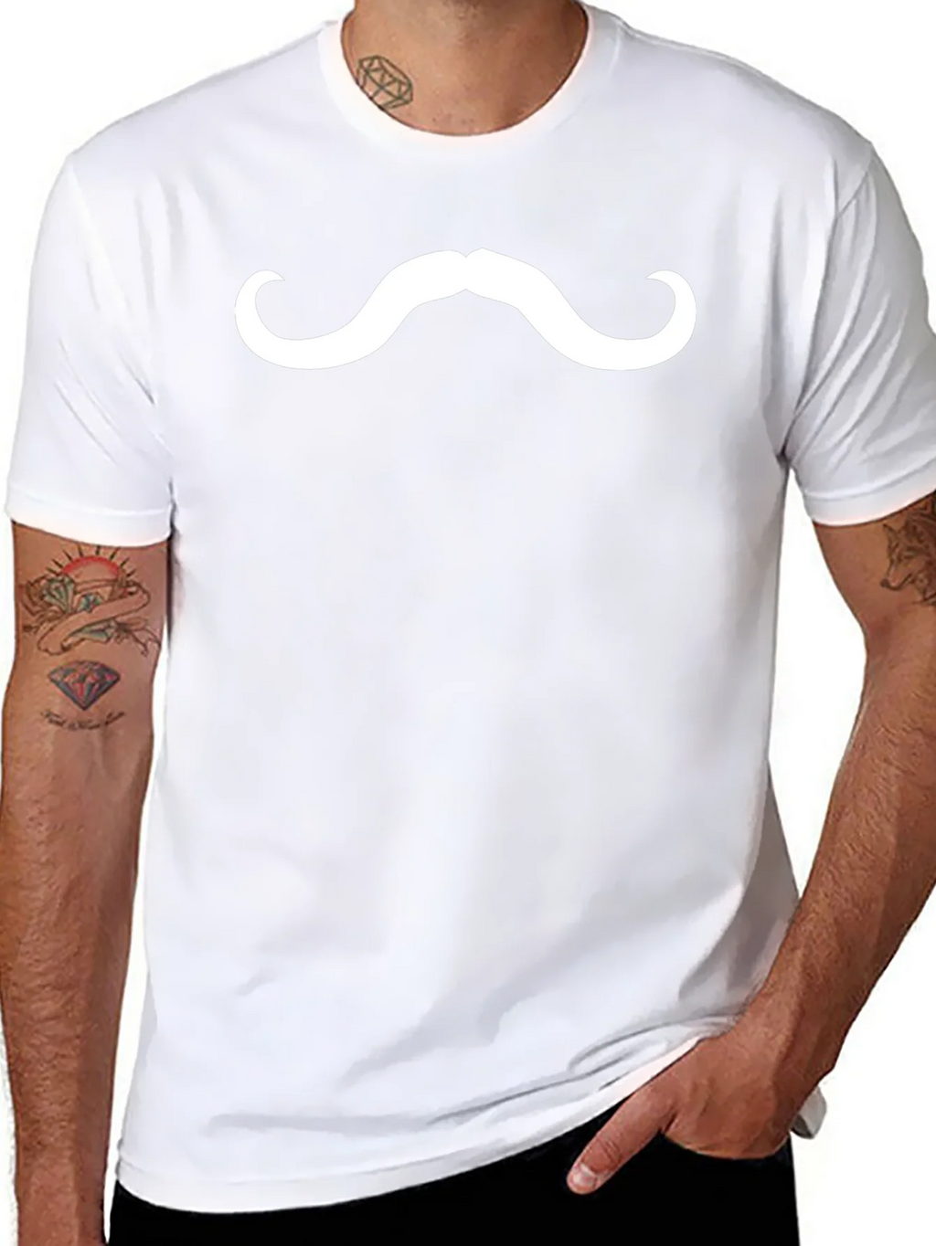 Mustache Graphic Tee - Fun Novelty T-Shirt product image 7
