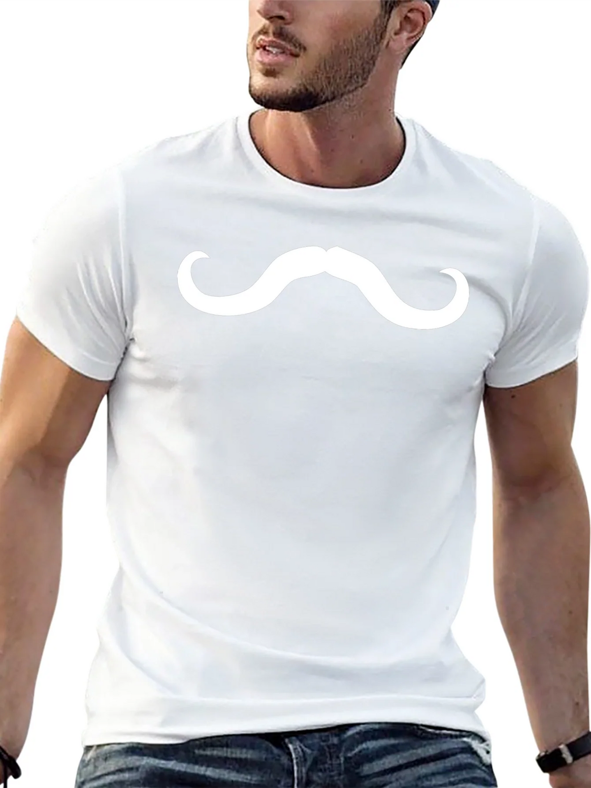 Mustache Graphic Tee - Fun Novelty T-Shirt product image 12