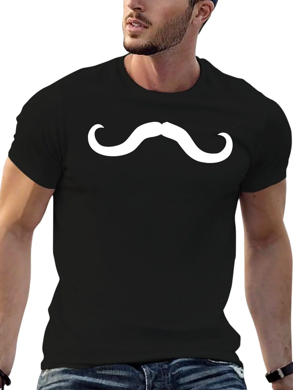Mustache Graphic Tee - Fun Novelty T-Shirt product image 6