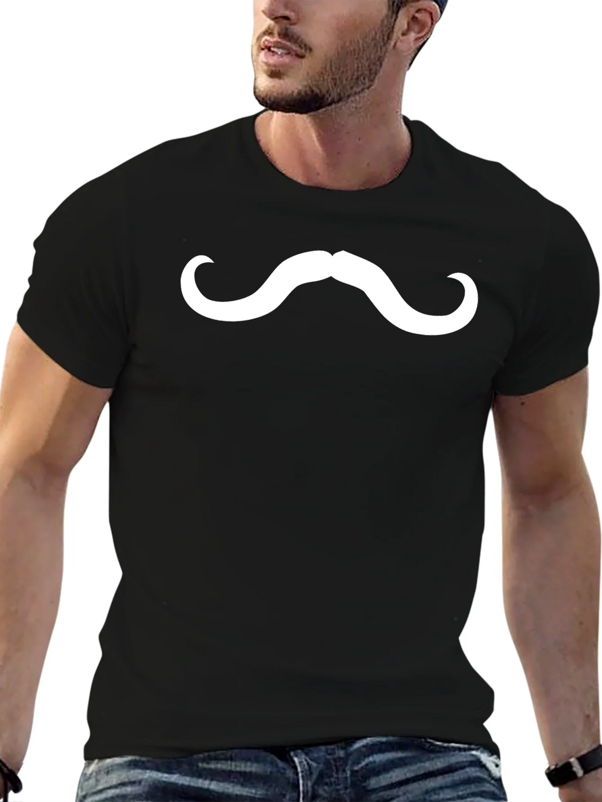 Mustache Graphic Tee - Fun Novelty T-Shirt product image 6