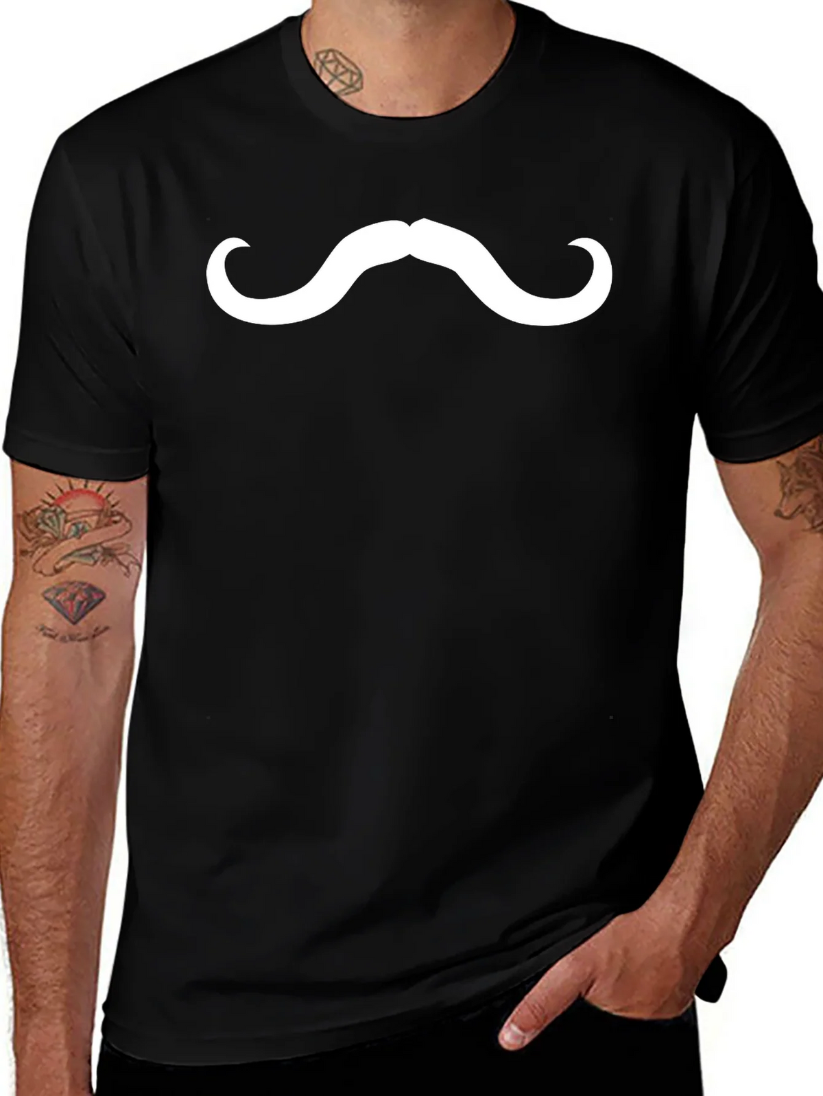 Mustache Graphic Tee - Fun Novelty T-Shirt product image 1
