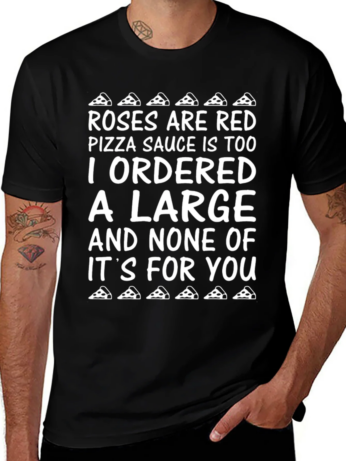 Funny Pizza T-Shirt - Roses are Red Poem product image 1