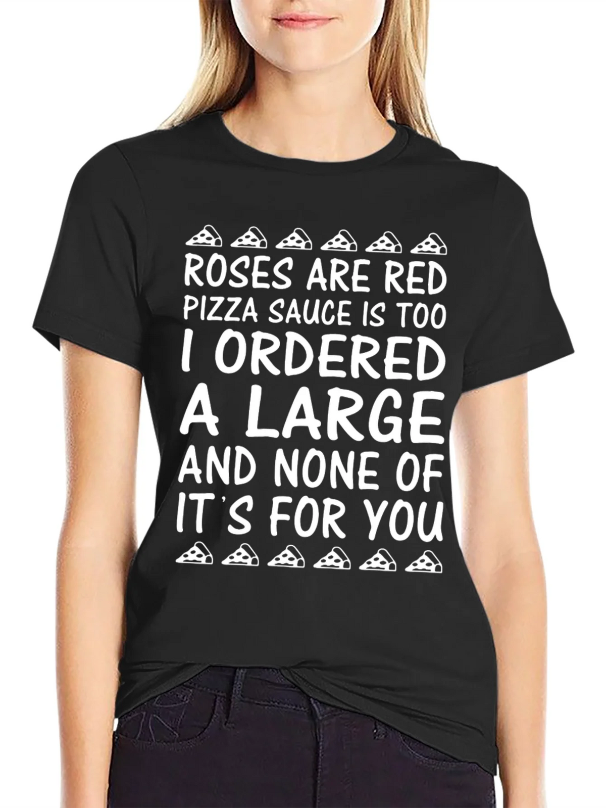 Funny Pizza T-Shirt - Roses are Red Poem product image 2