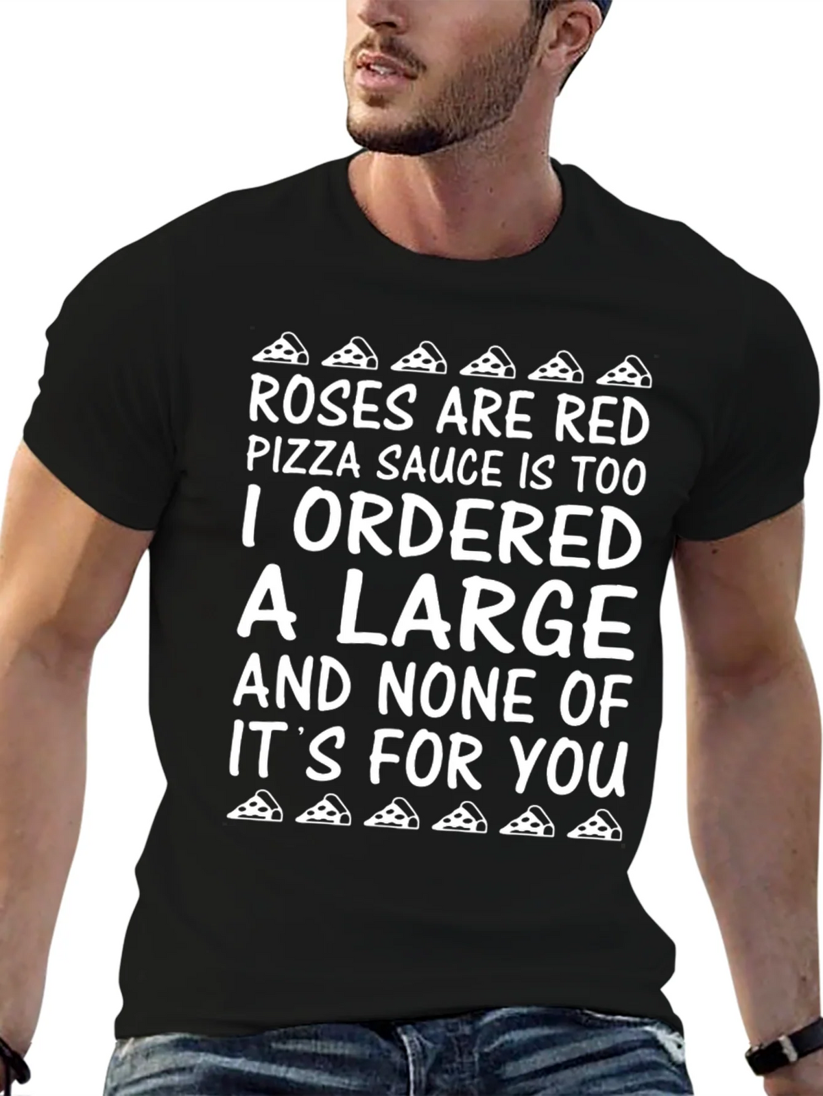 Funny Pizza T-Shirt - Roses are Red Poem product image 5