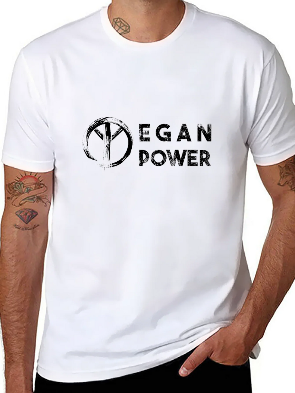 Vegan Power Black T-Shirt - Stylish & Comfortable product image 6