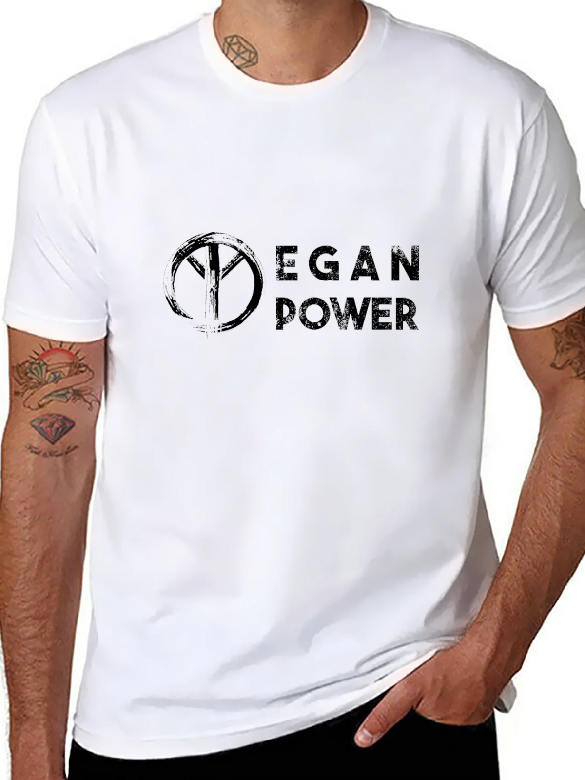 Vegan Power Black T-Shirt - Stylish & Comfortable product image 6