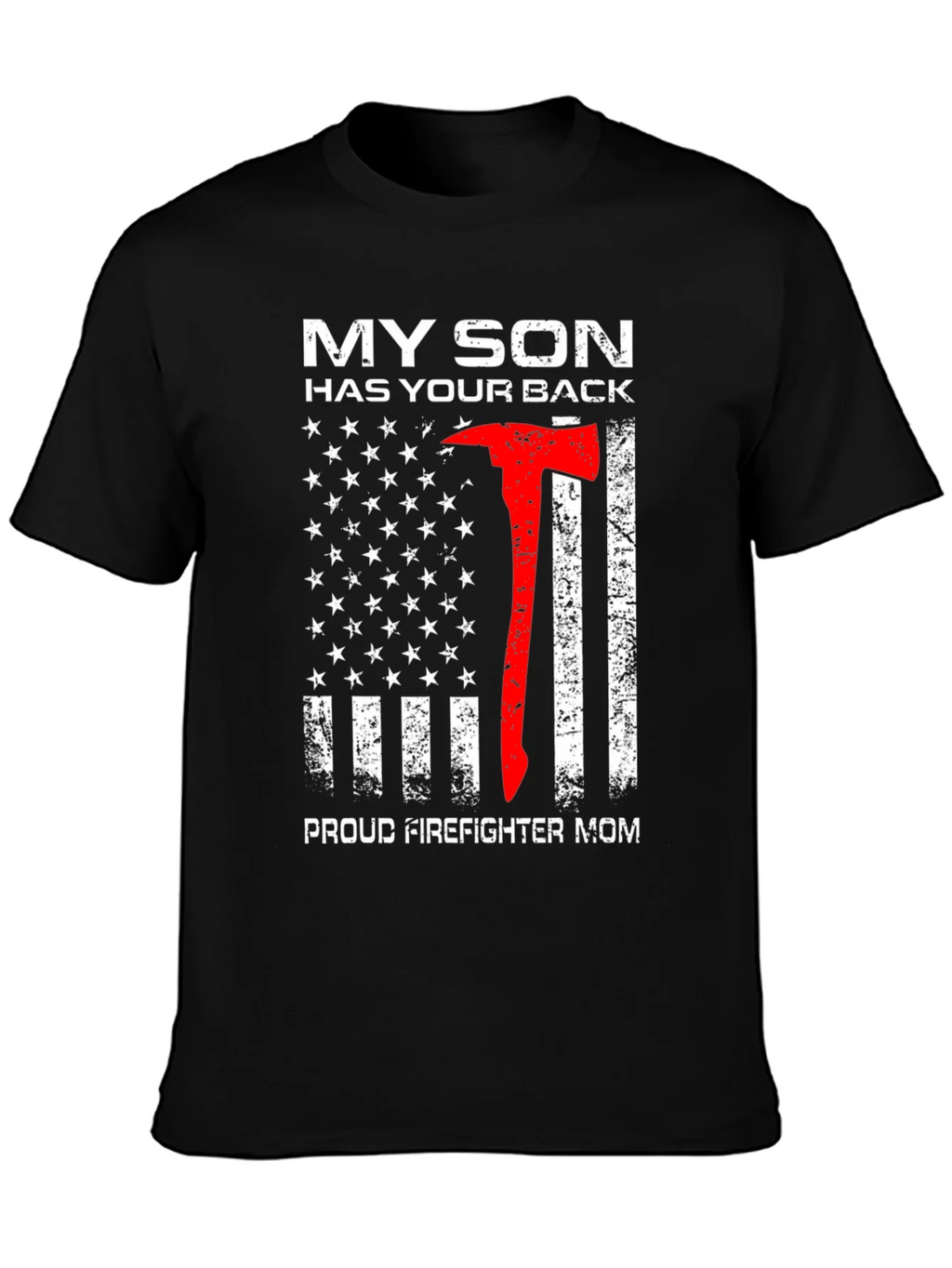Firefighter Mom T-Shirt - My Son Has Your Back product image 3