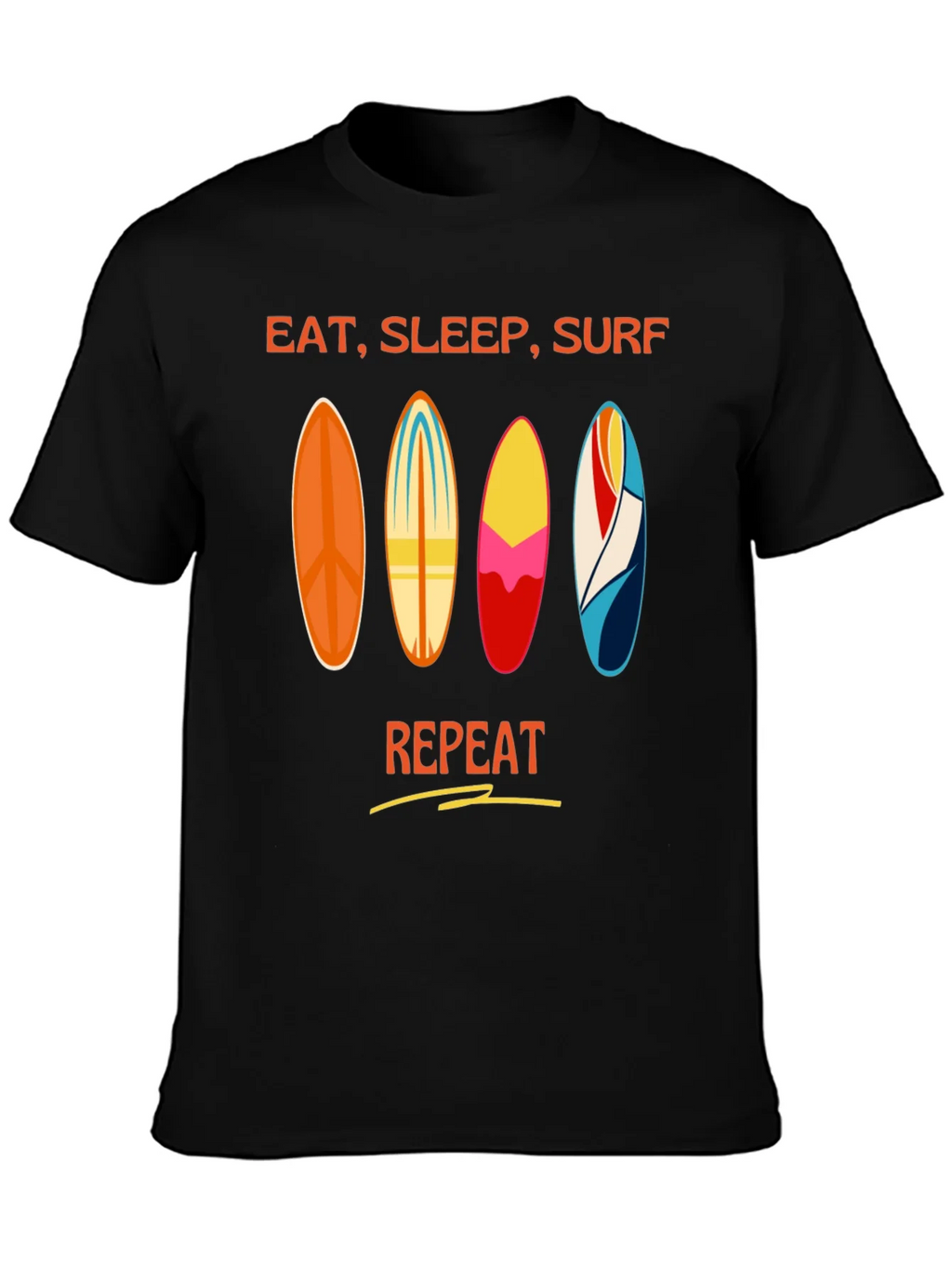Eat Sleep Surf Repeat T-Shirt - Surfer Lifestyle Tee product image 3