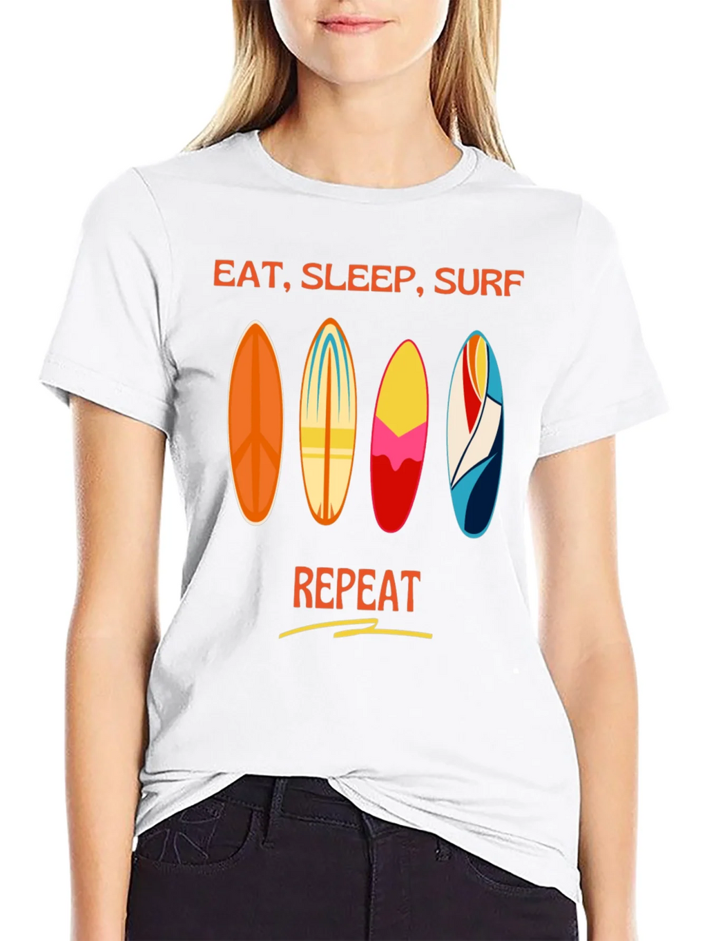 Eat Sleep Surf Repeat T-Shirt - Surfer Lifestyle Tee product image 8