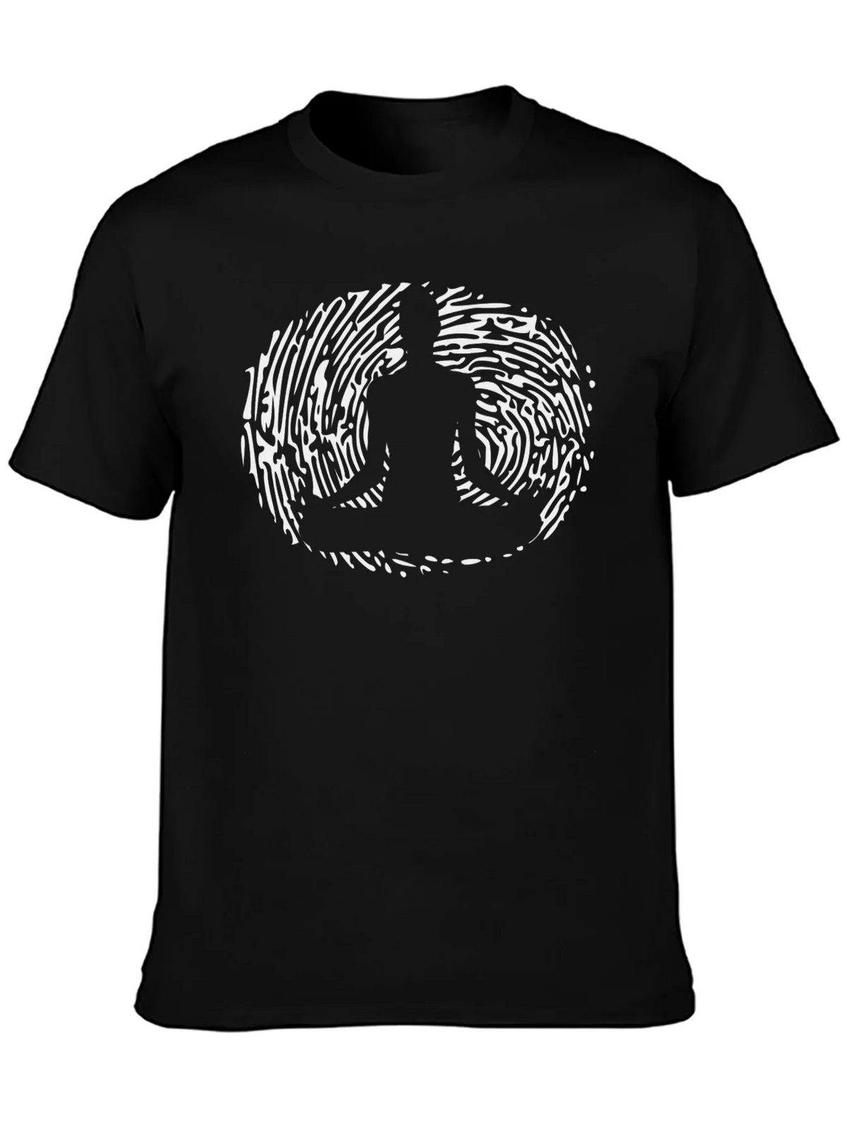 Meditative Fingerprint Graphic Tee - Black product image 3