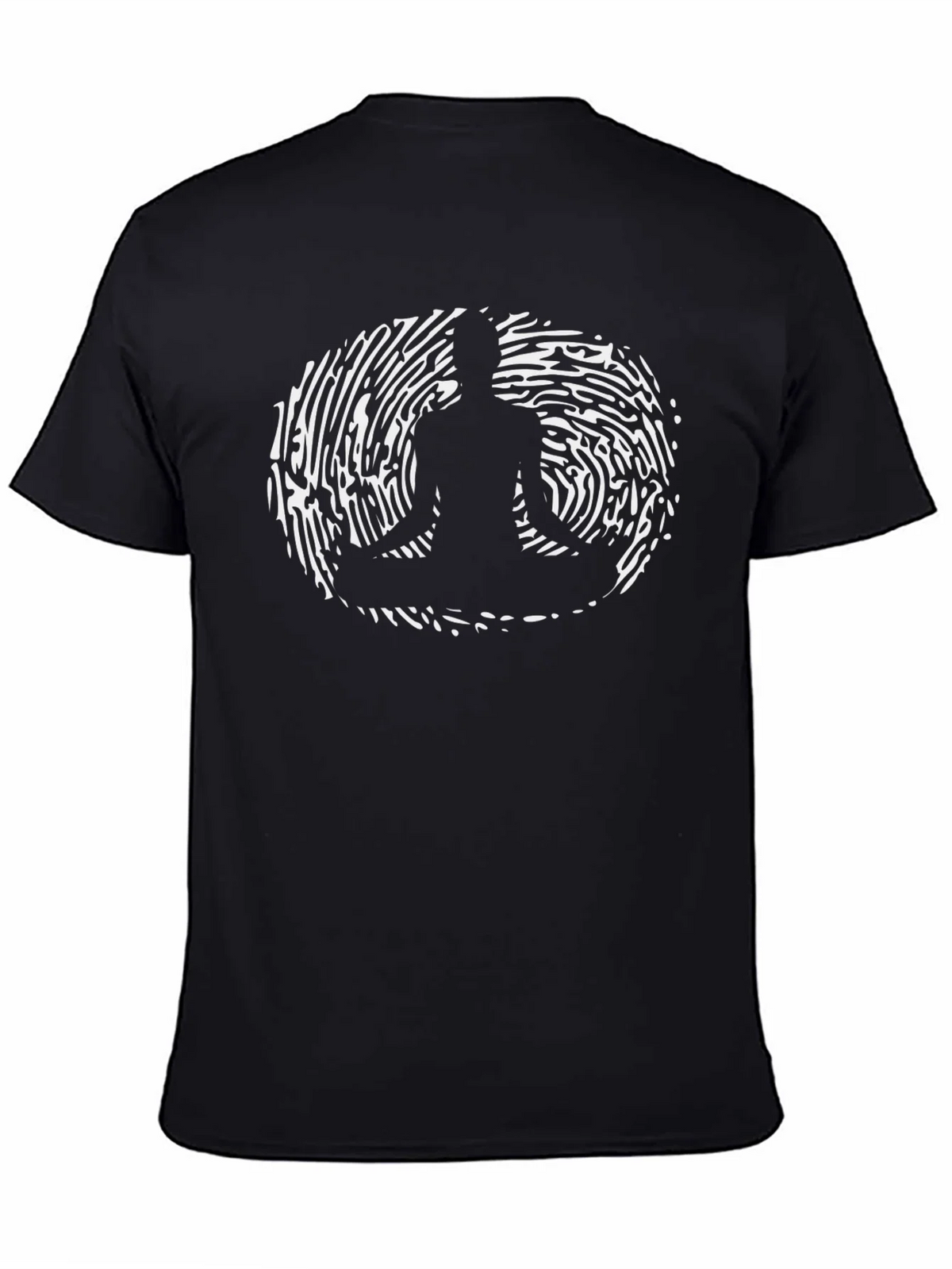 Meditative Fingerprint Graphic Tee - Black product image 4