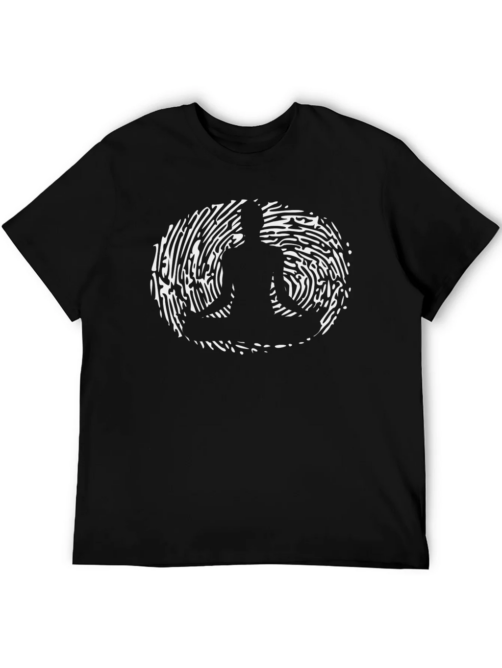 Meditative Fingerprint Graphic Tee - Black product image 5