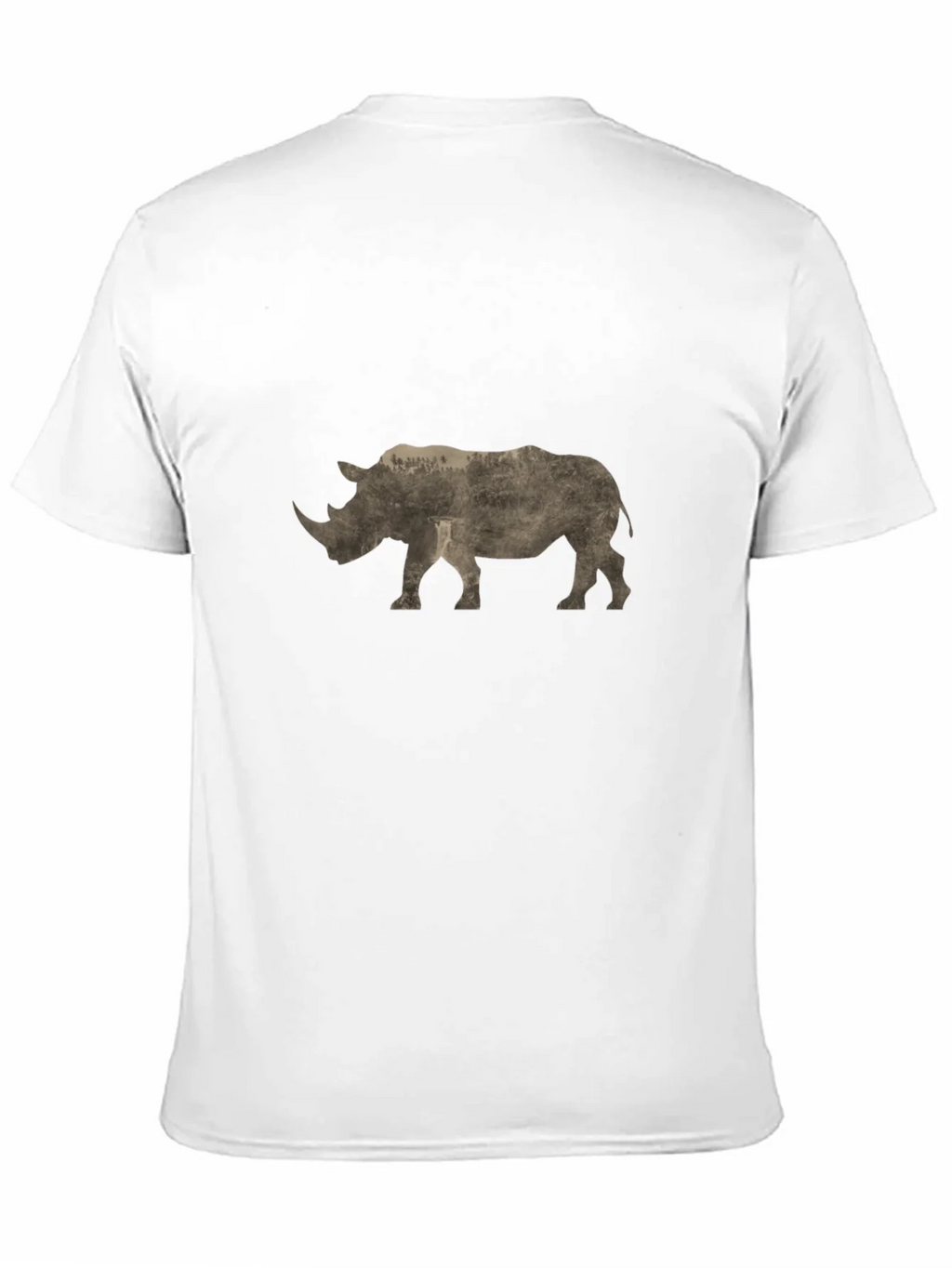 Rhinoceros Graphic Print Black T-Shirt product image 7