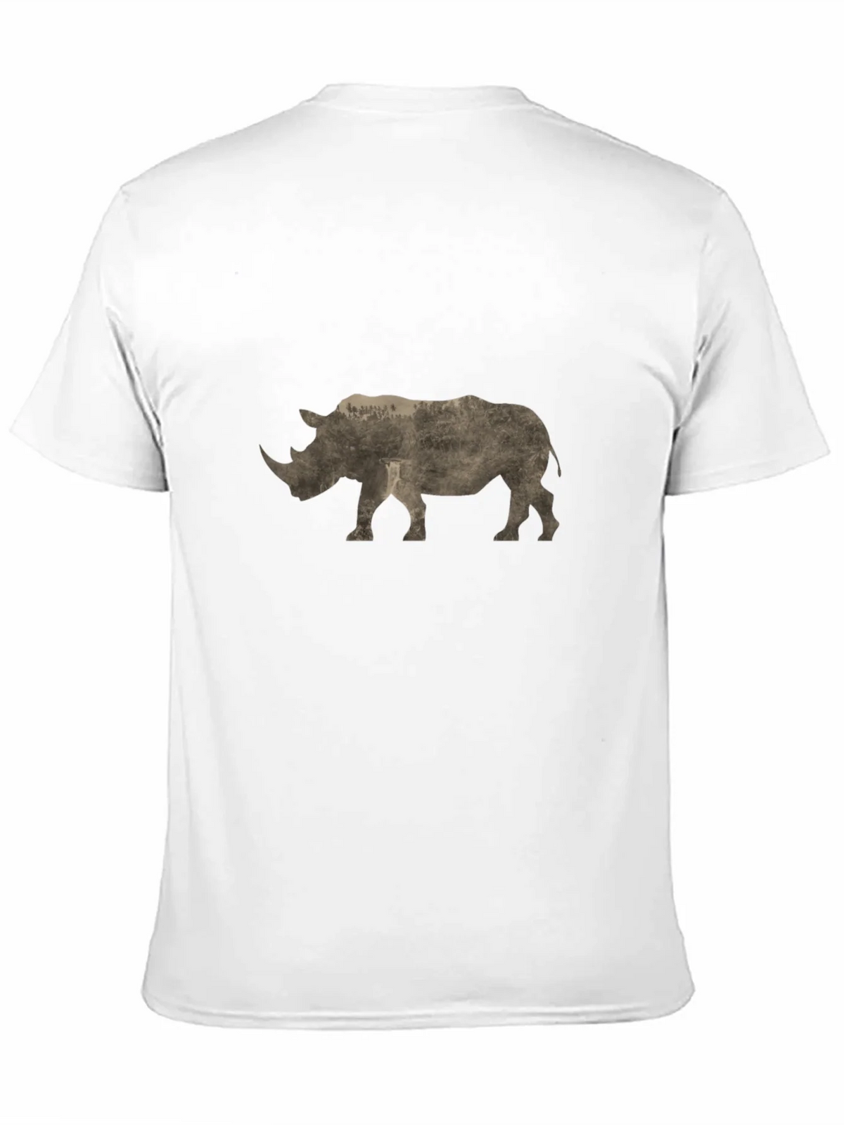 Rhinoceros Graphic Print Black T-Shirt product image 7