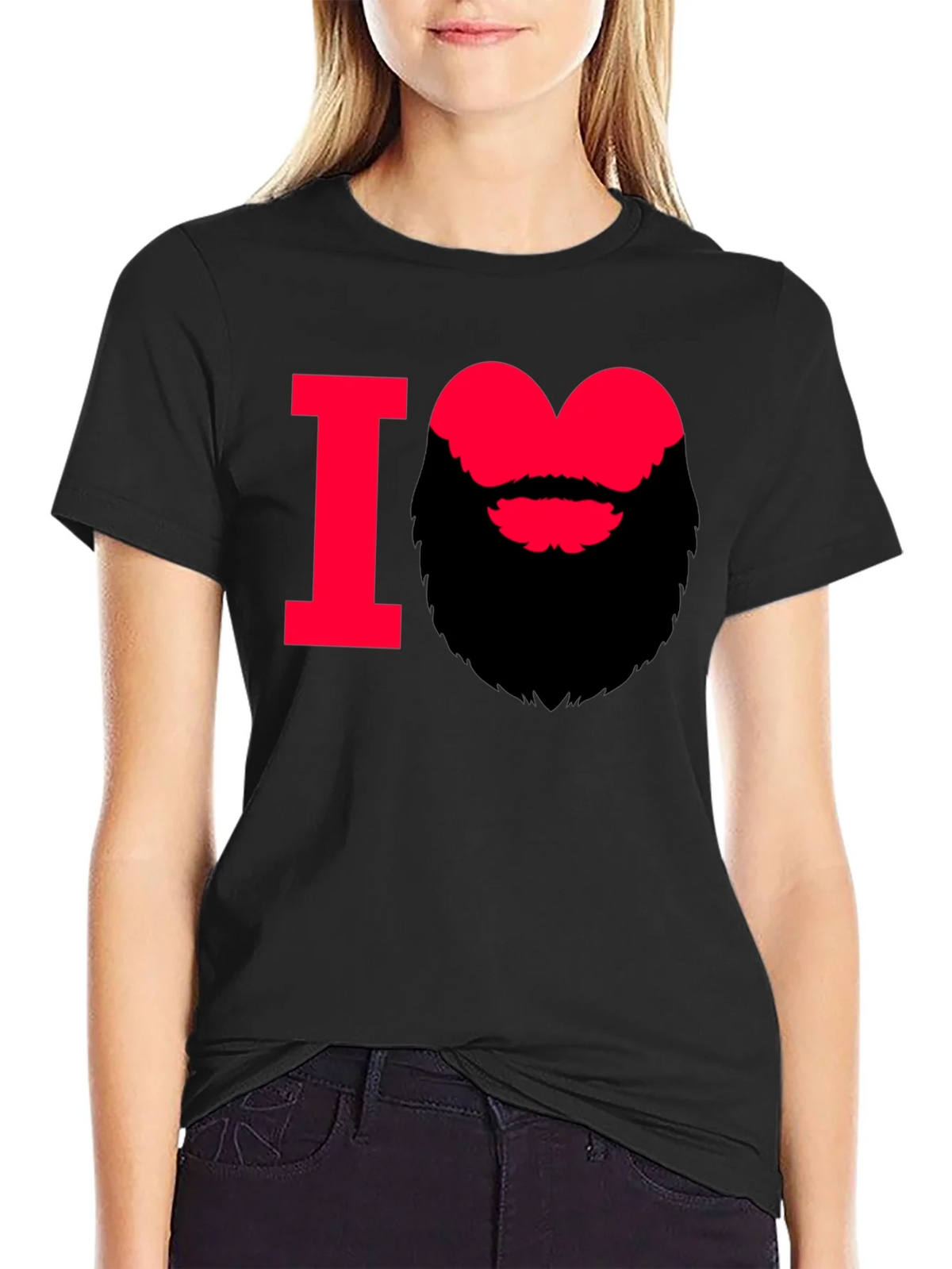 I Heart Beard Graphic Tee - Stylish Mens T-Shirt product image 1