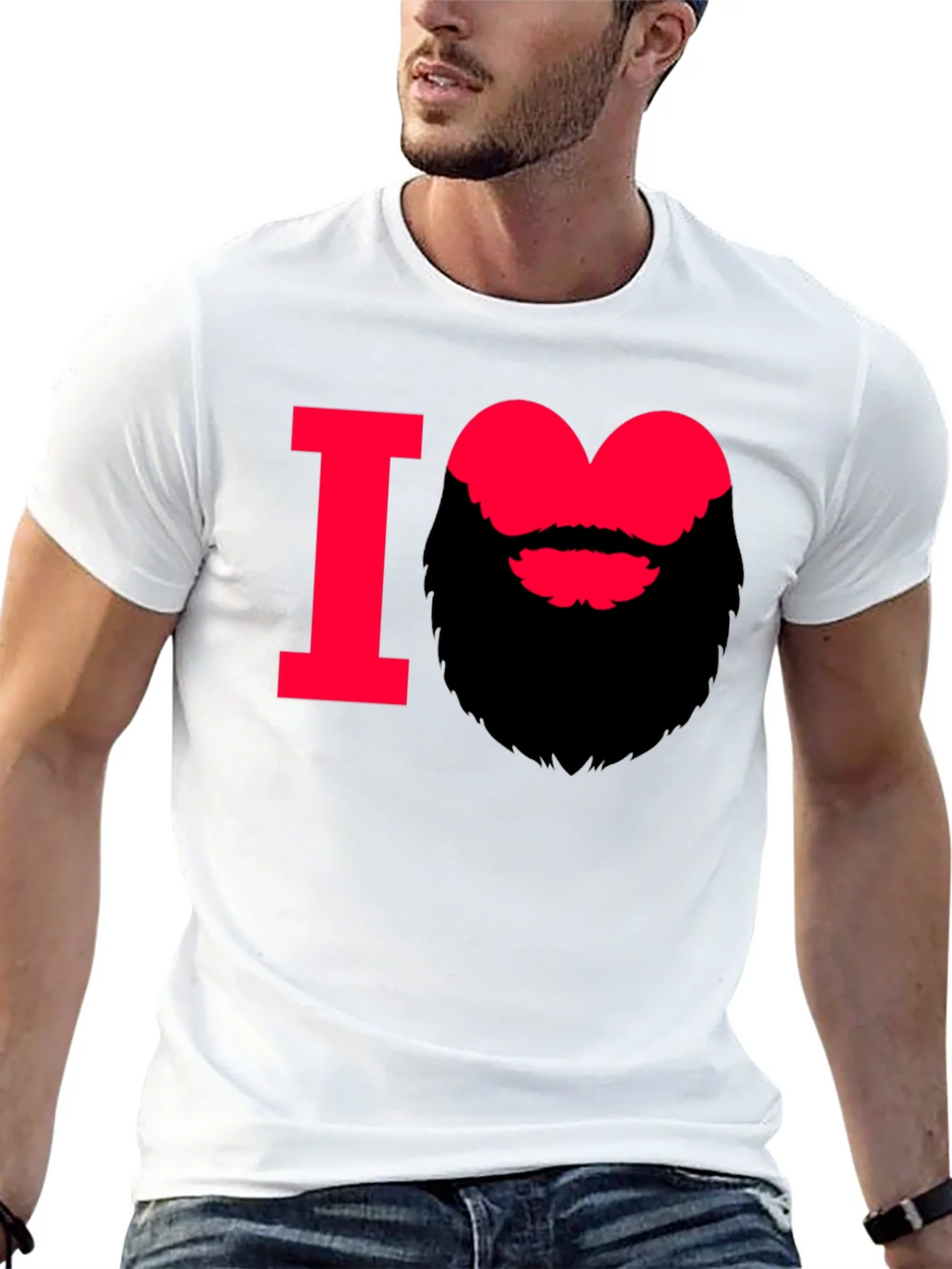 I Heart Beard Graphic Tee - Stylish Mens T-Shirt product image 10