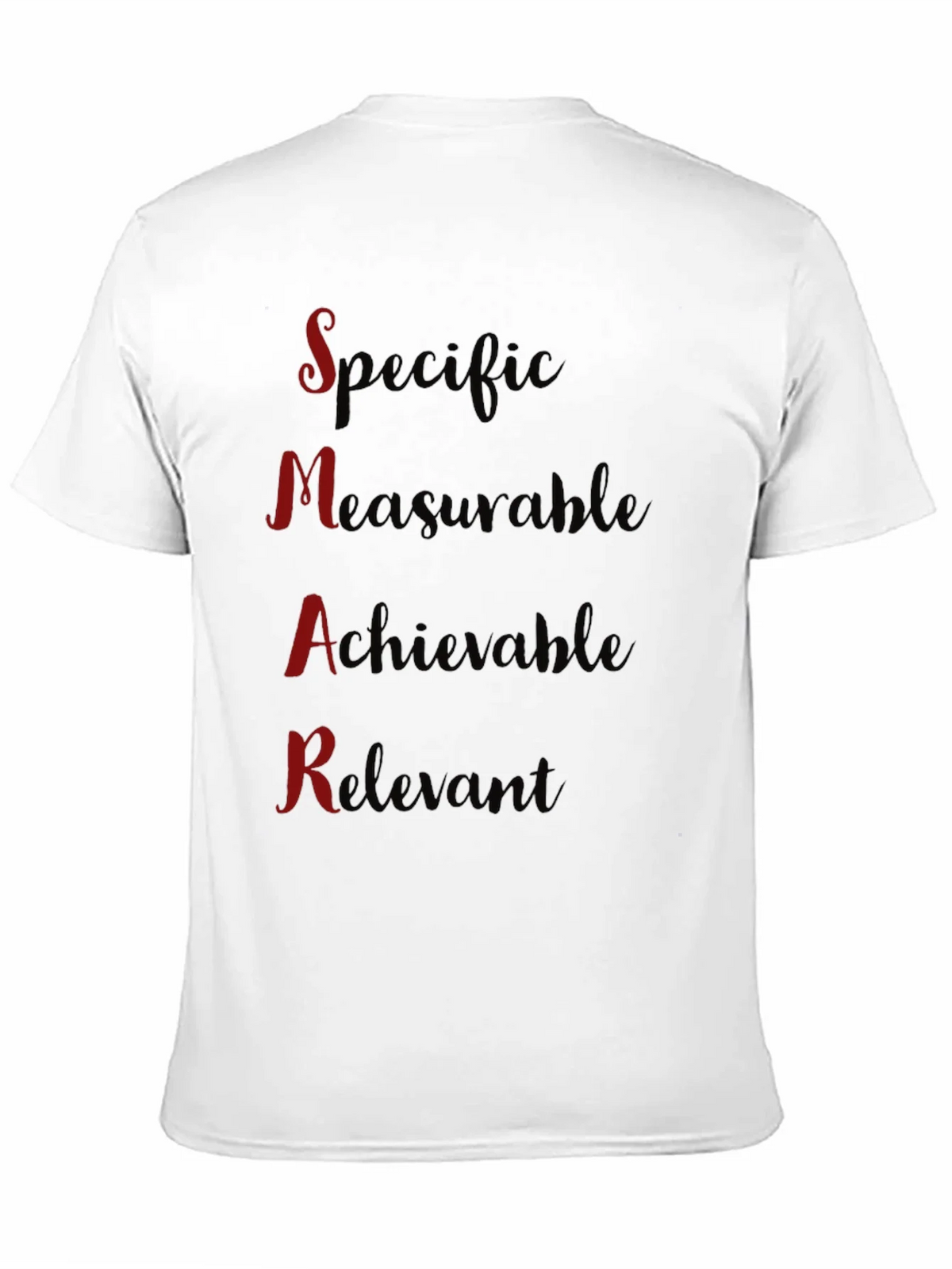 SMART Goals Black T-Shirt - Motivational Design product image 8