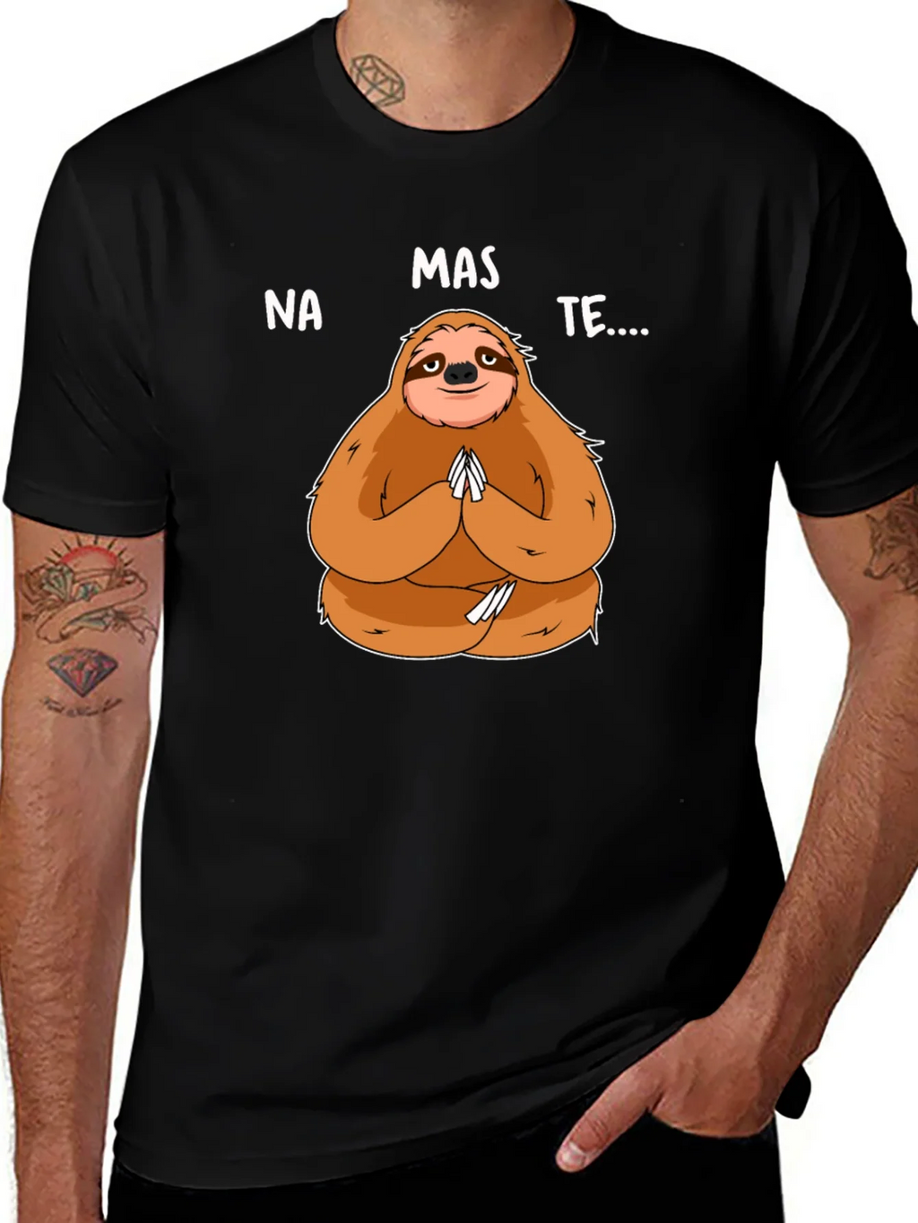 Namaste Sloth Graphic Tee - Yoga Humor product image 1